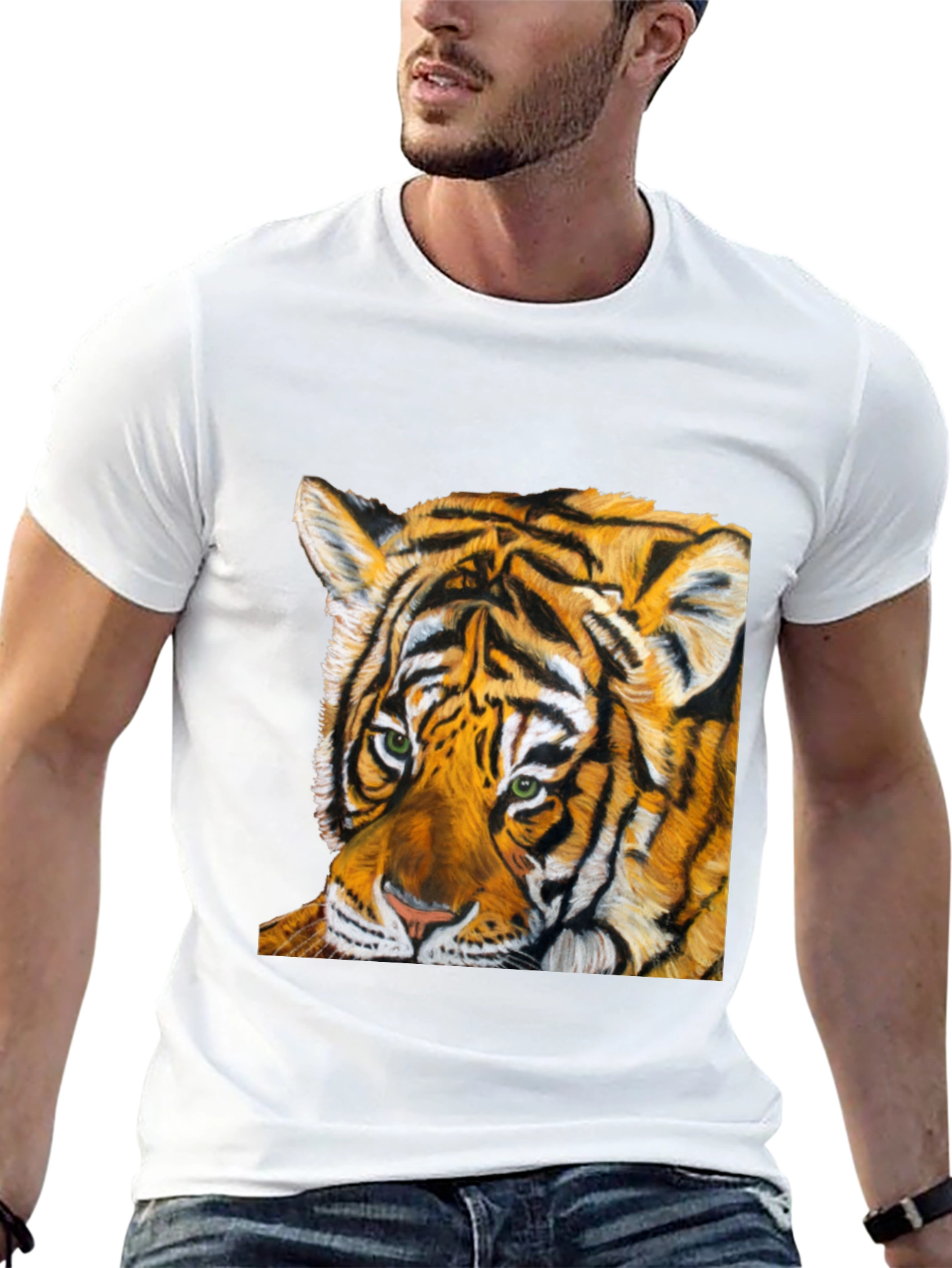 Tiger Graphic Tee - Bold Animal Print T-Shirt
