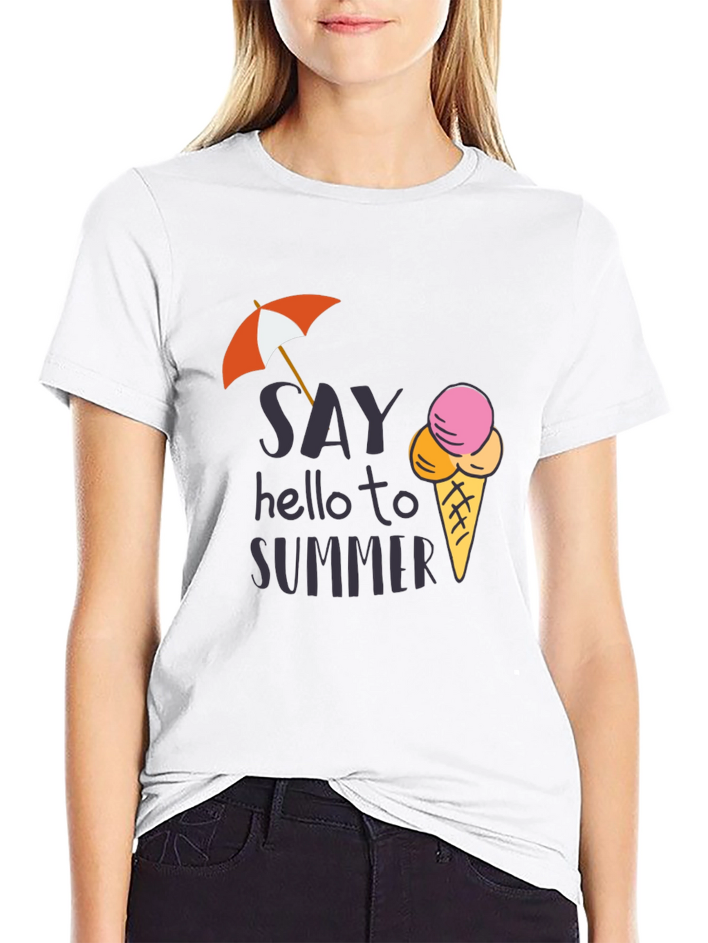 Summer Vibes Graphic Tee - Black
