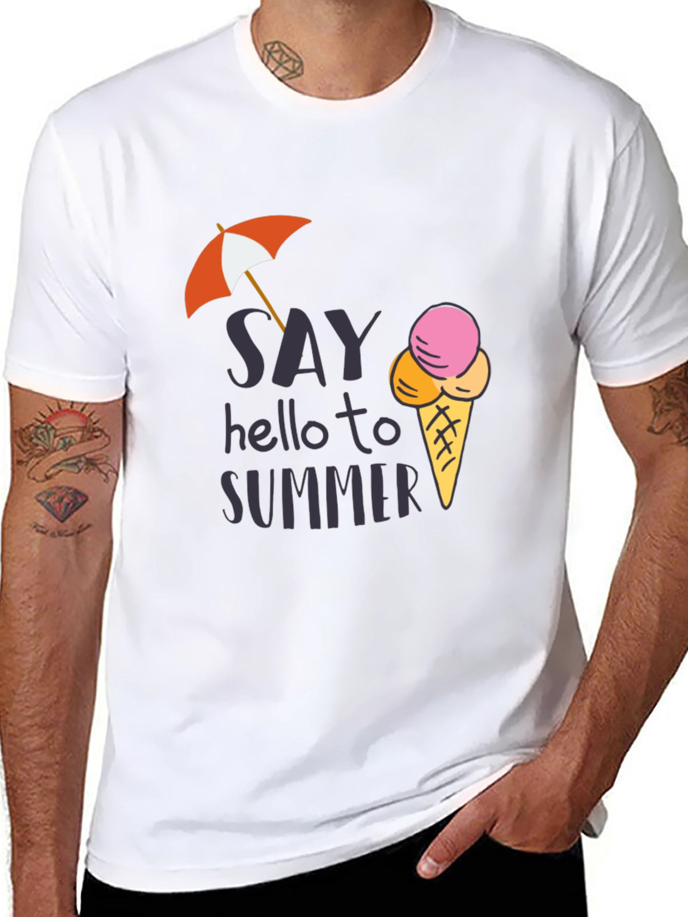 Summer Vibes Graphic Tee - Black