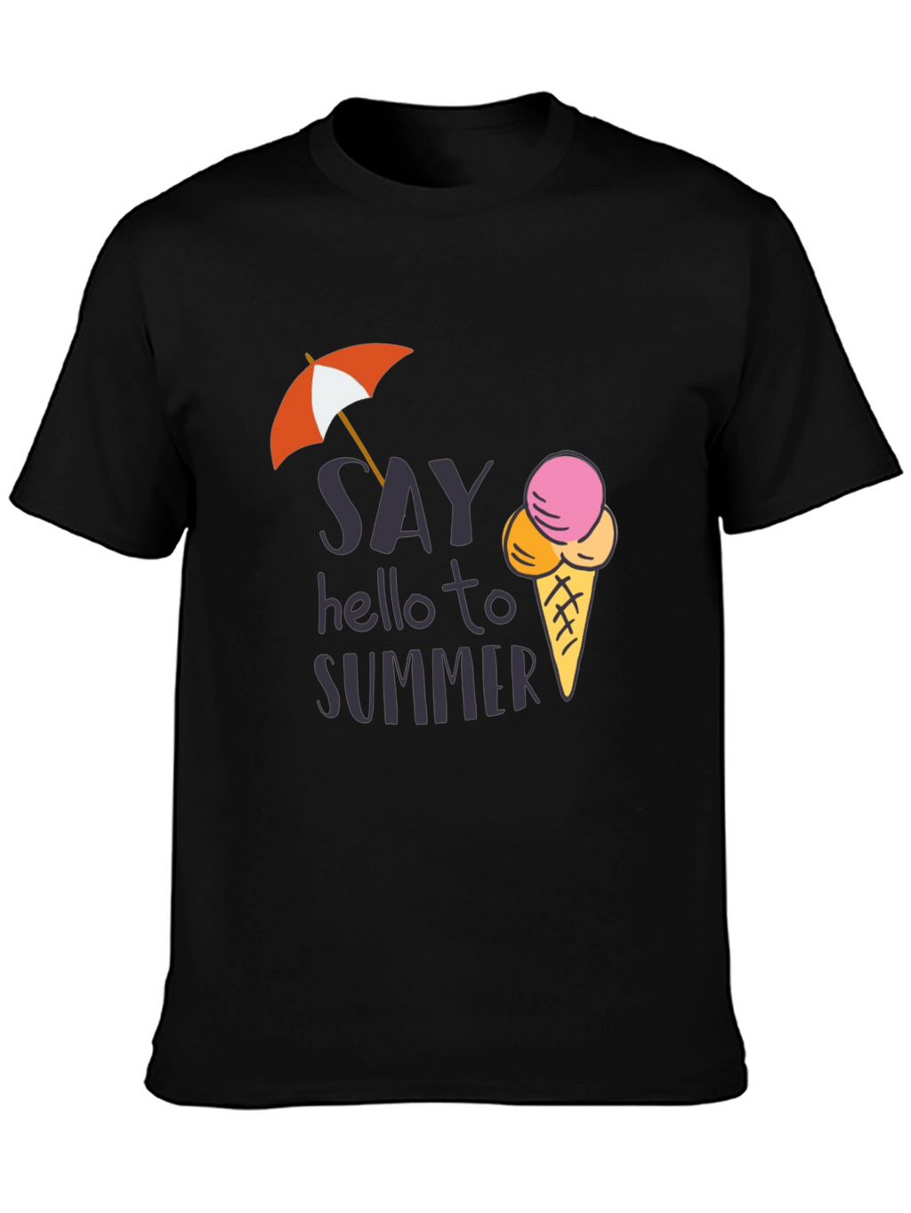 Summer Vibes Graphic Tee - Black