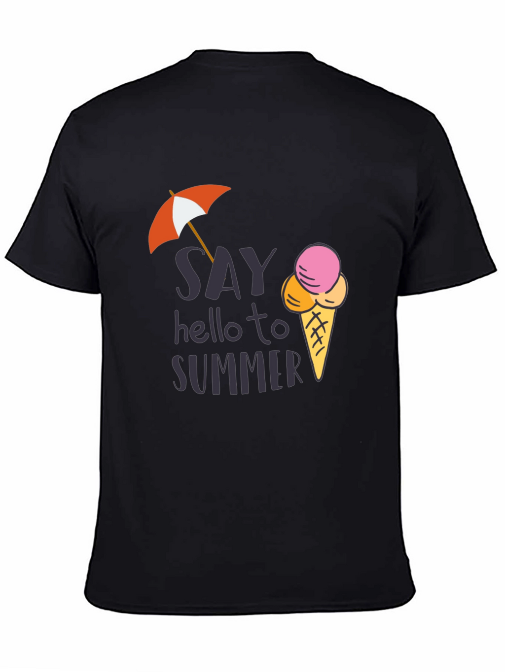 Summer Vibes Graphic Tee - Black