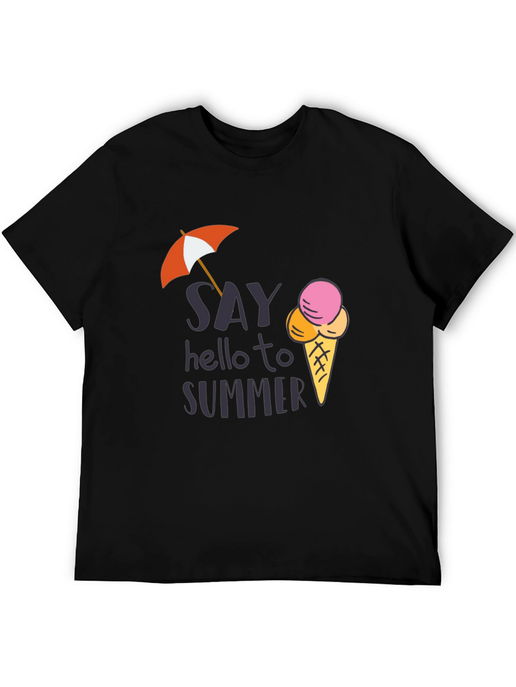 Summer Vibes Graphic Tee - Black