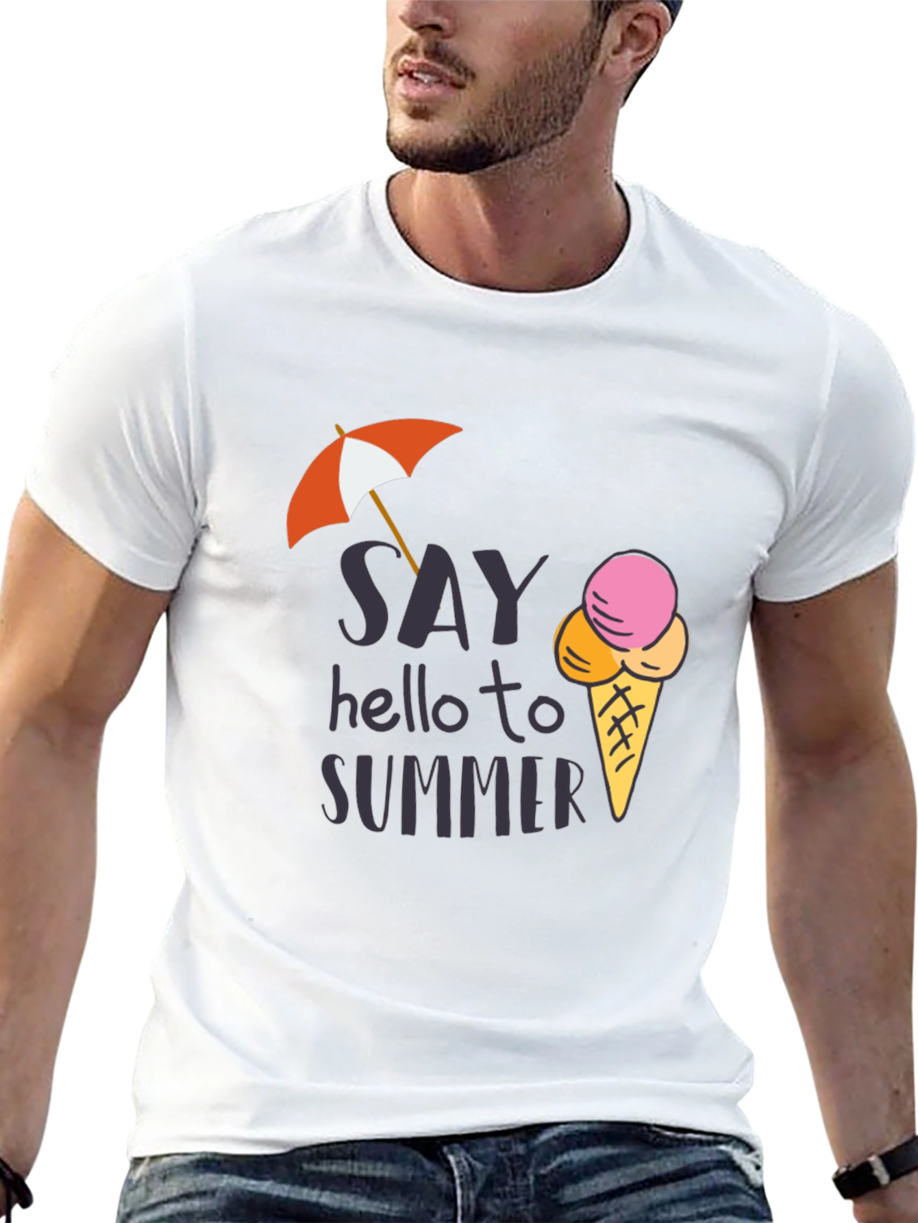 Summer Vibes Graphic Tee - Black