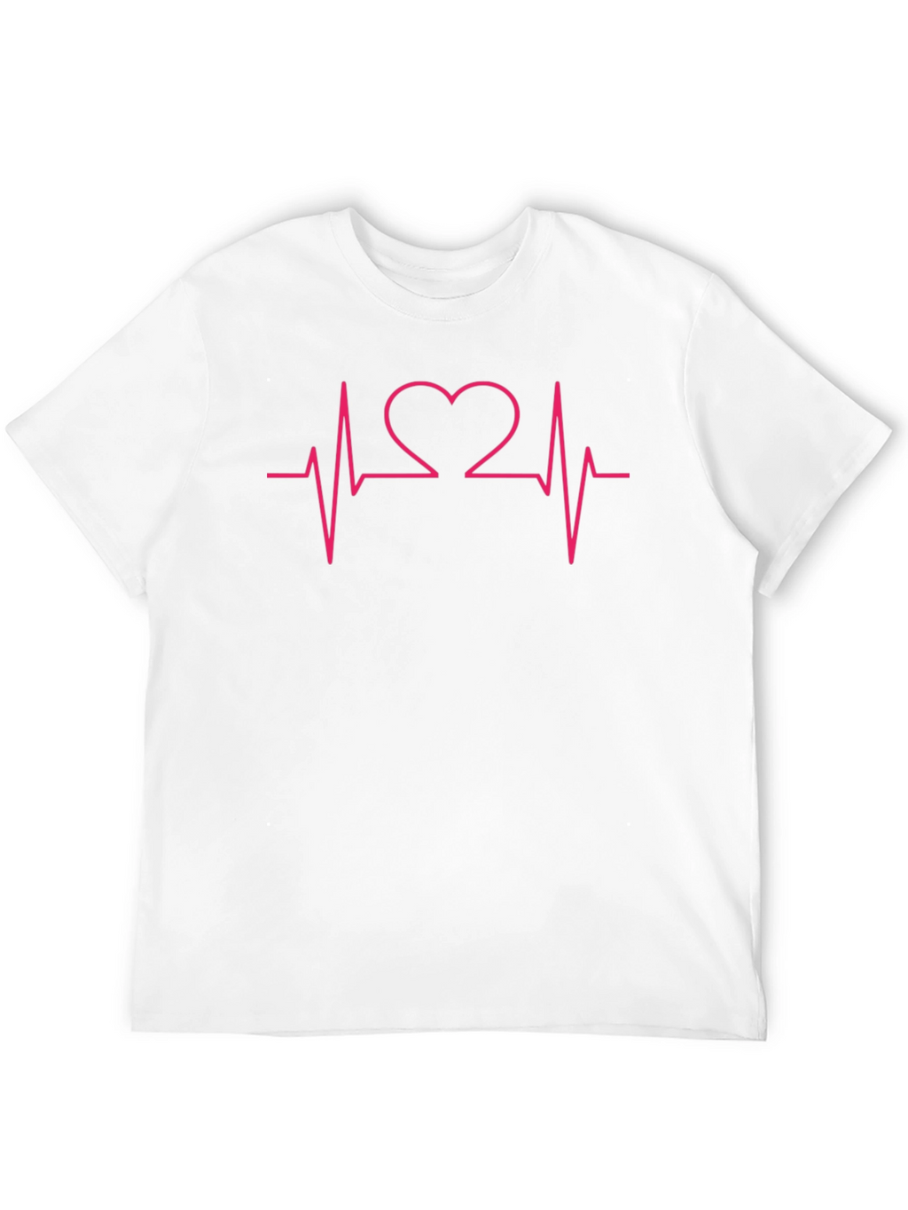 Heartbeat Heart Love Graphic Tee - Black Cotton