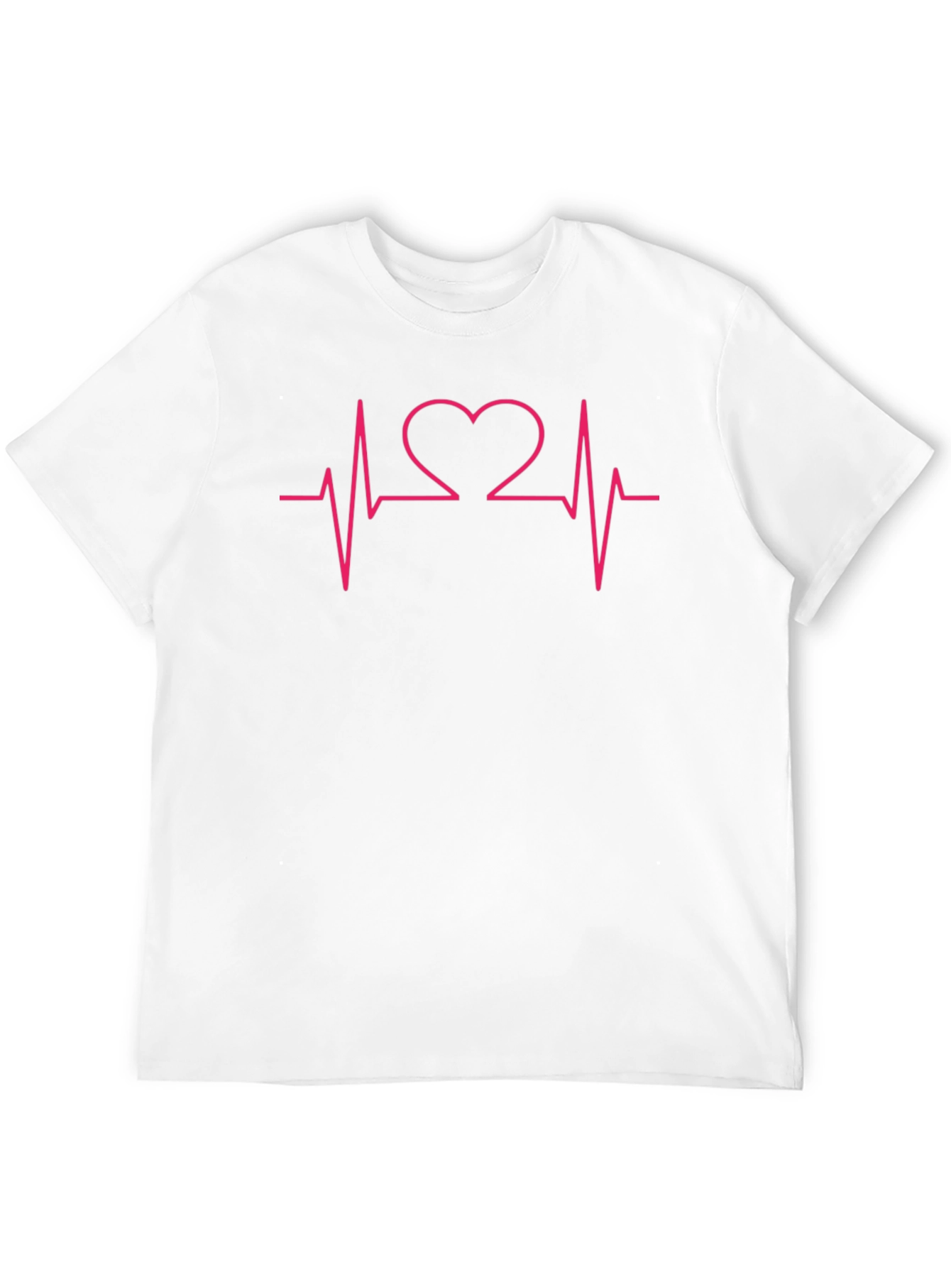Heartbeat Heart Love Graphic Tee - Black Cotton