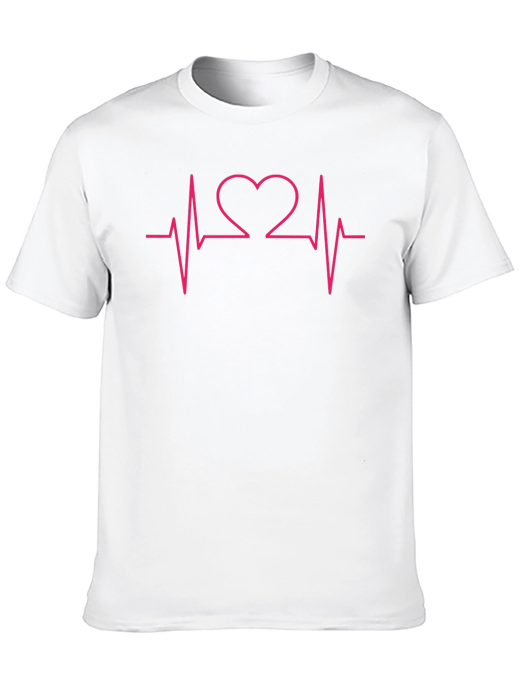 Heartbeat Heart Love Graphic Tee - Black Cotton