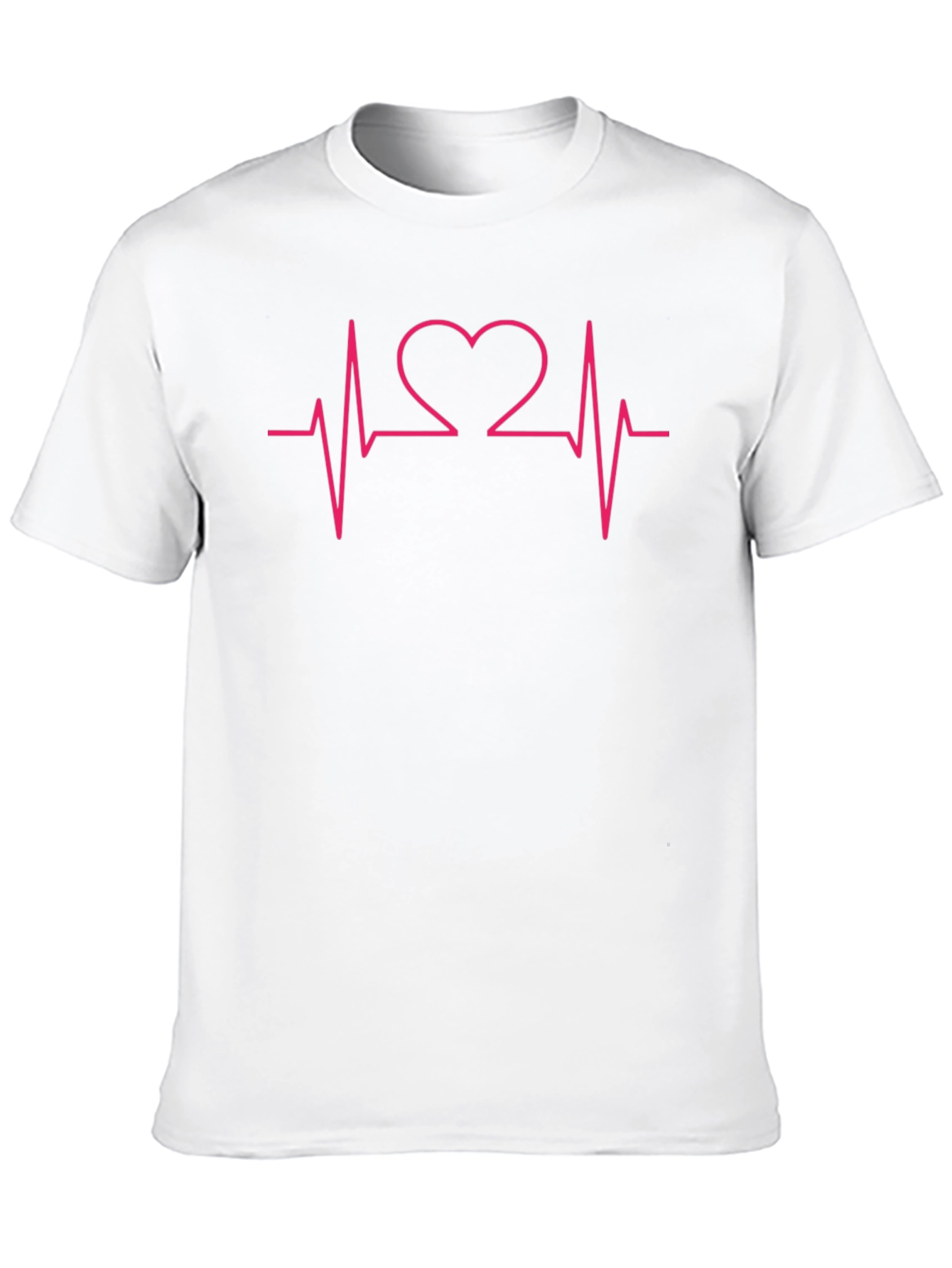 Heartbeat Heart Love Graphic Tee - Black Cotton
