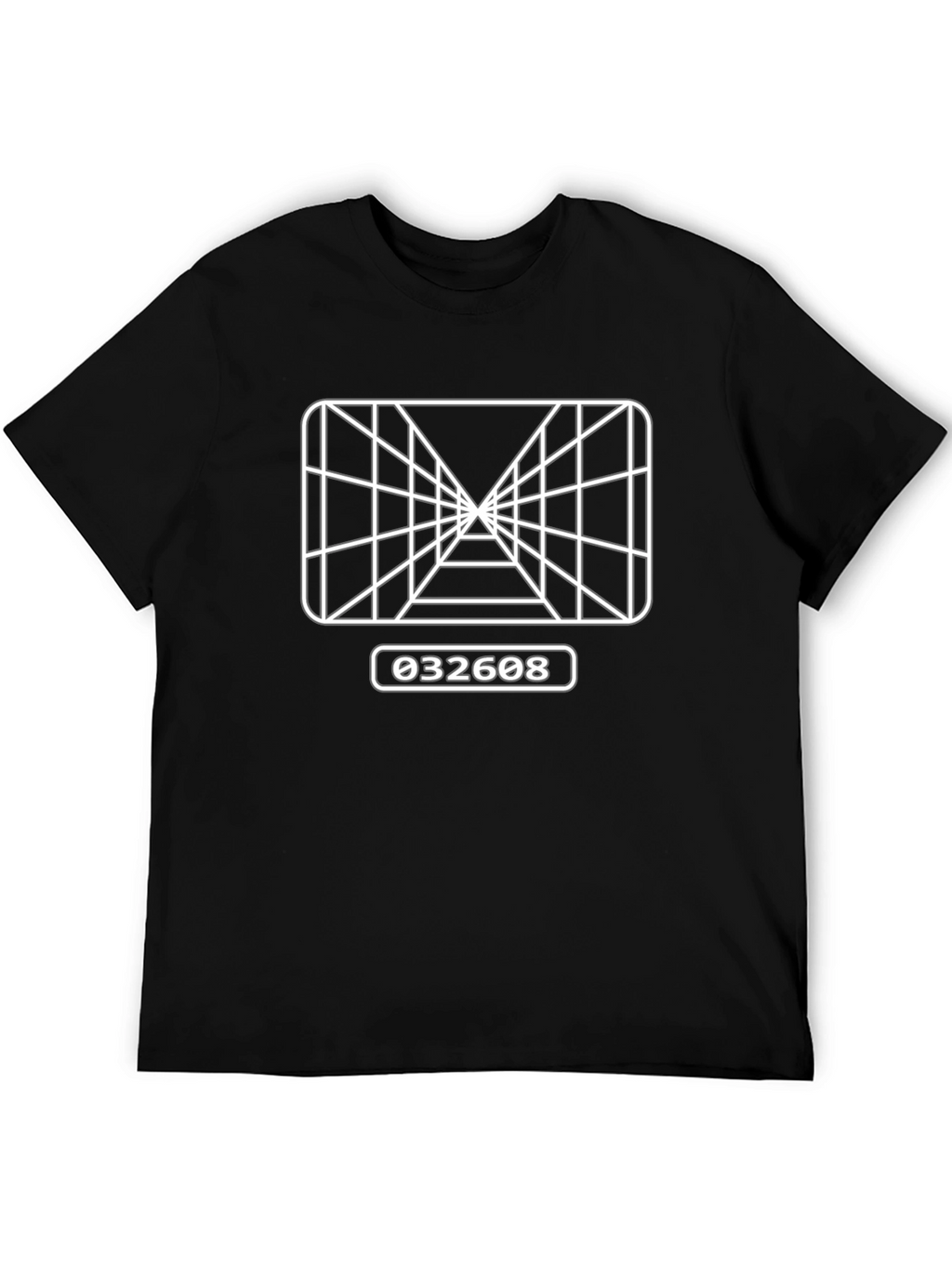 Retro Arcade Grid T-Shirt - Black