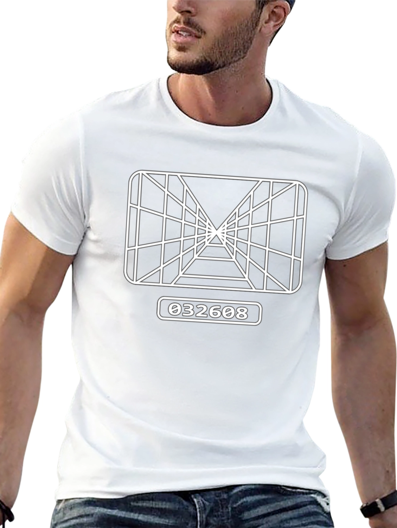 Retro Arcade Grid T-Shirt - Black