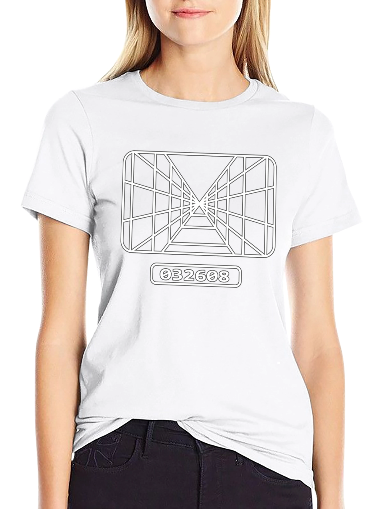 Retro Arcade Grid T-Shirt - Black