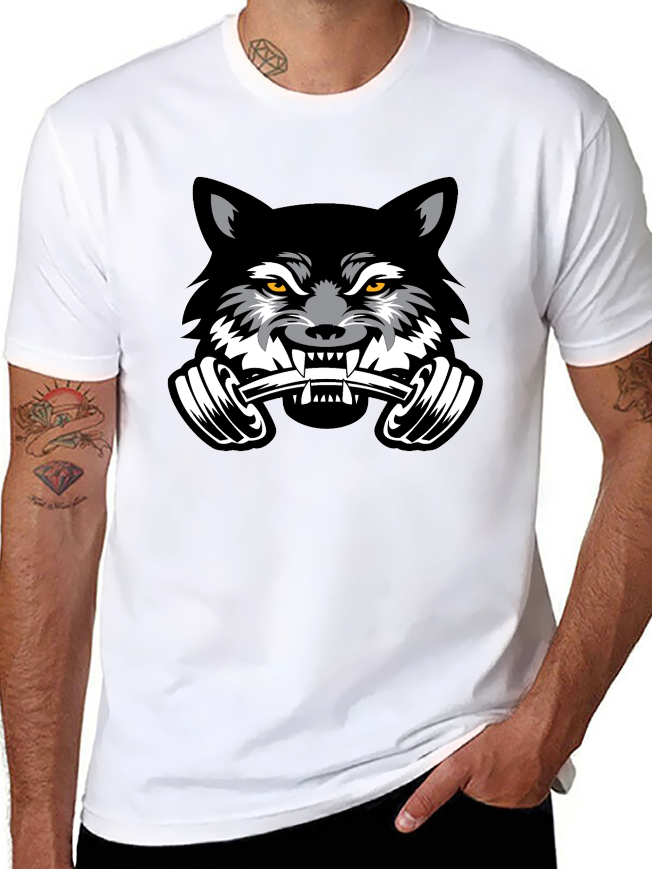 Wolf Barbell Black T-Shirt