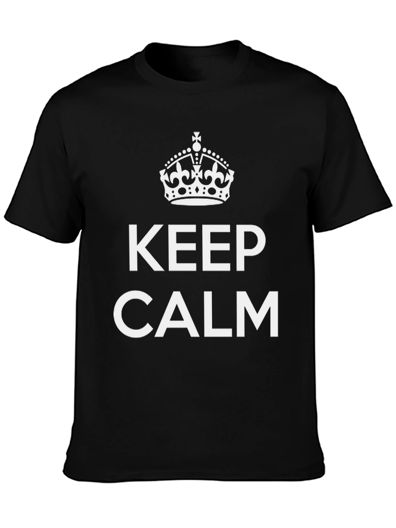 Keep Calm Crown Graphic Tee - Soft Cotton Blend