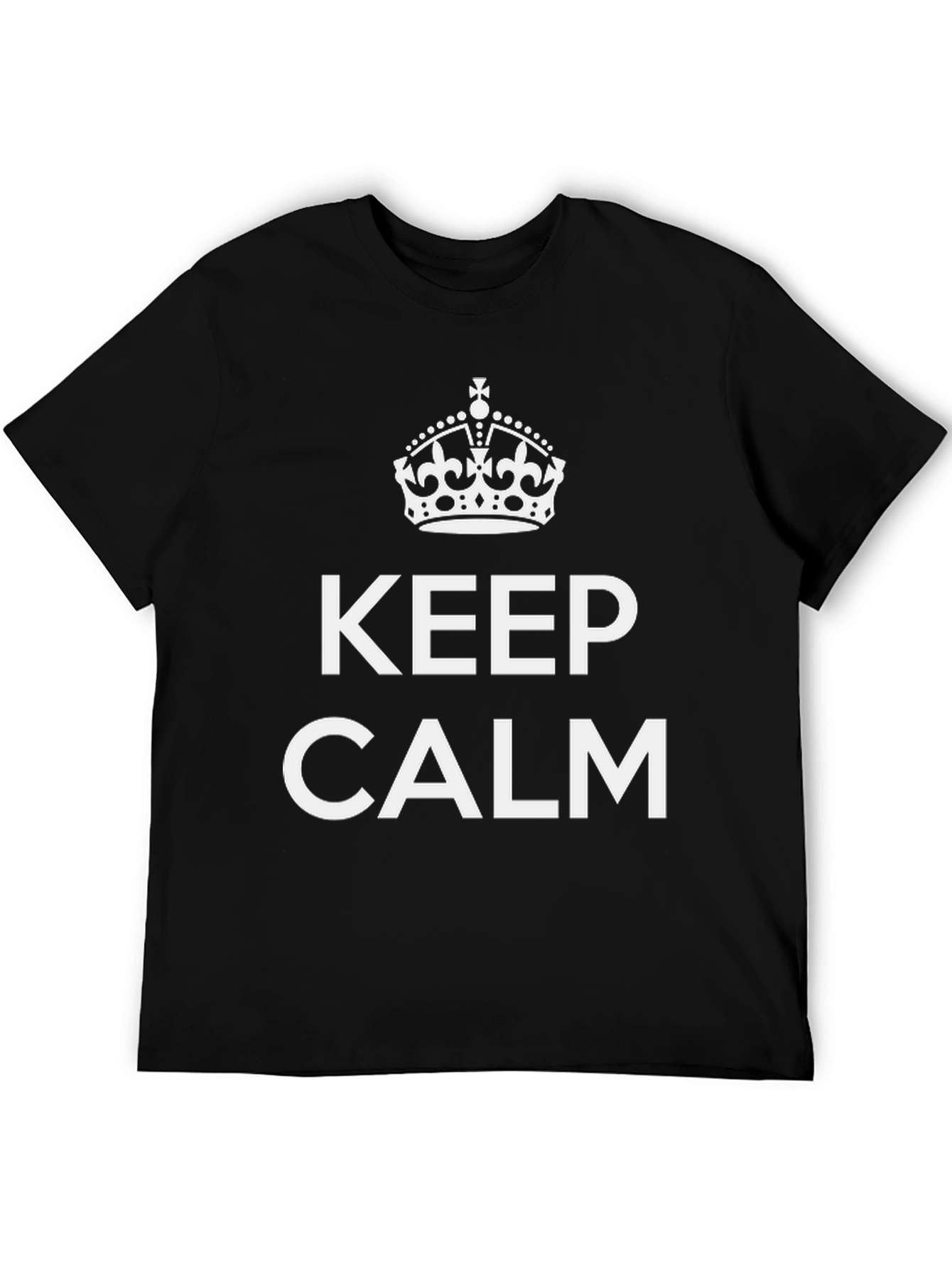 Keep Calm Crown Graphic Tee - Soft Cotton Blend