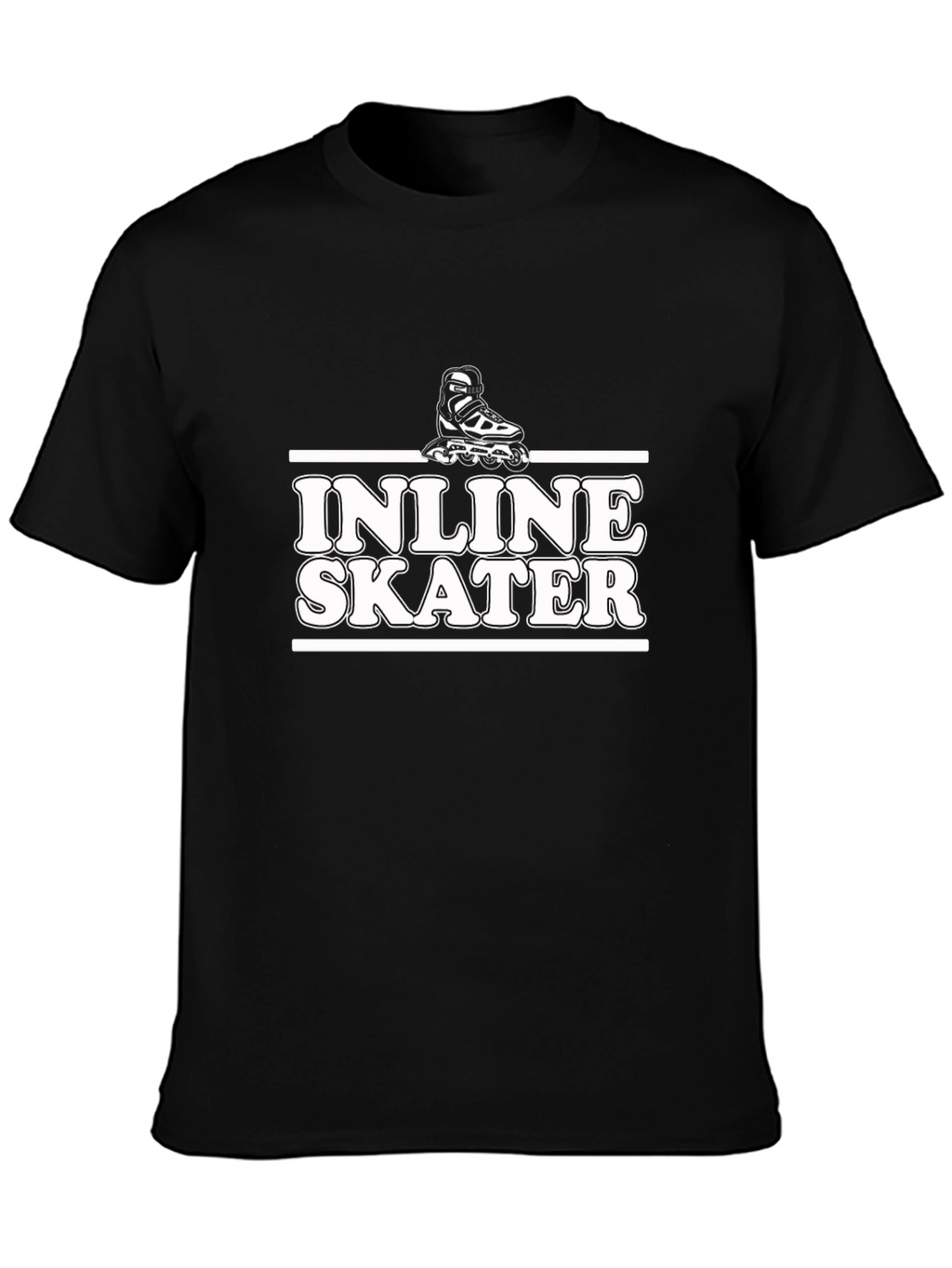 Inline Skater Graphic T-Shirt - Black Cotton Tee