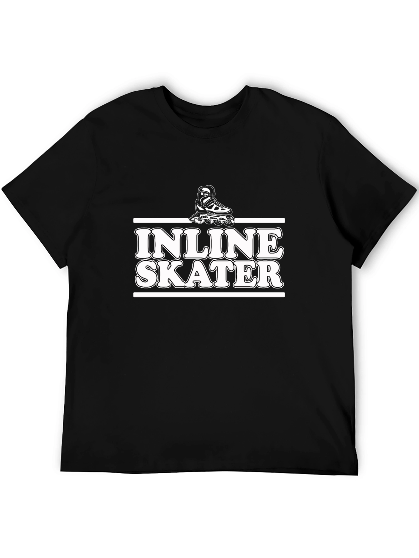 Inline Skater Graphic T-Shirt - Black Cotton Tee