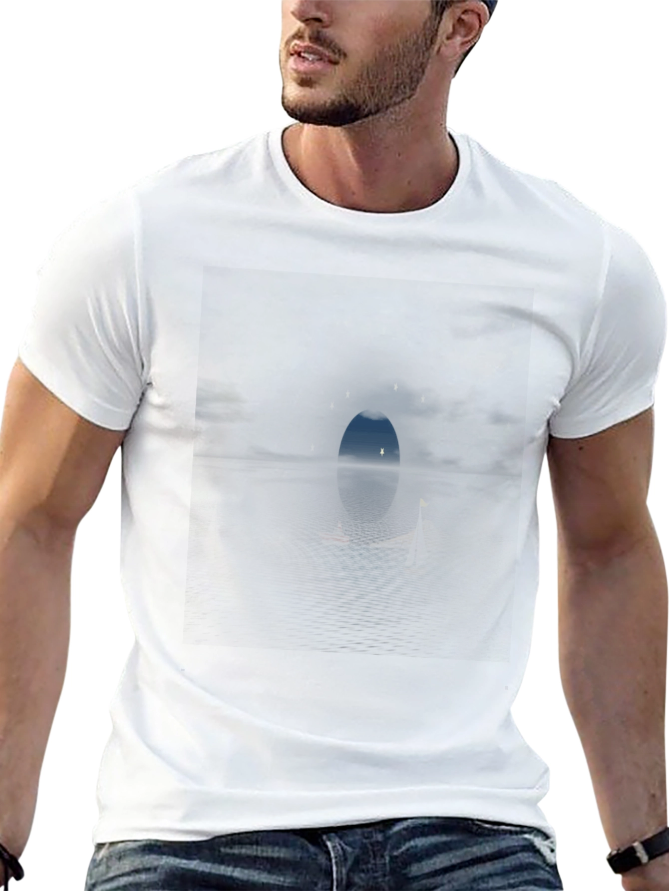 Mystic Night T-Shirt: Celestial Design Soft Fabric