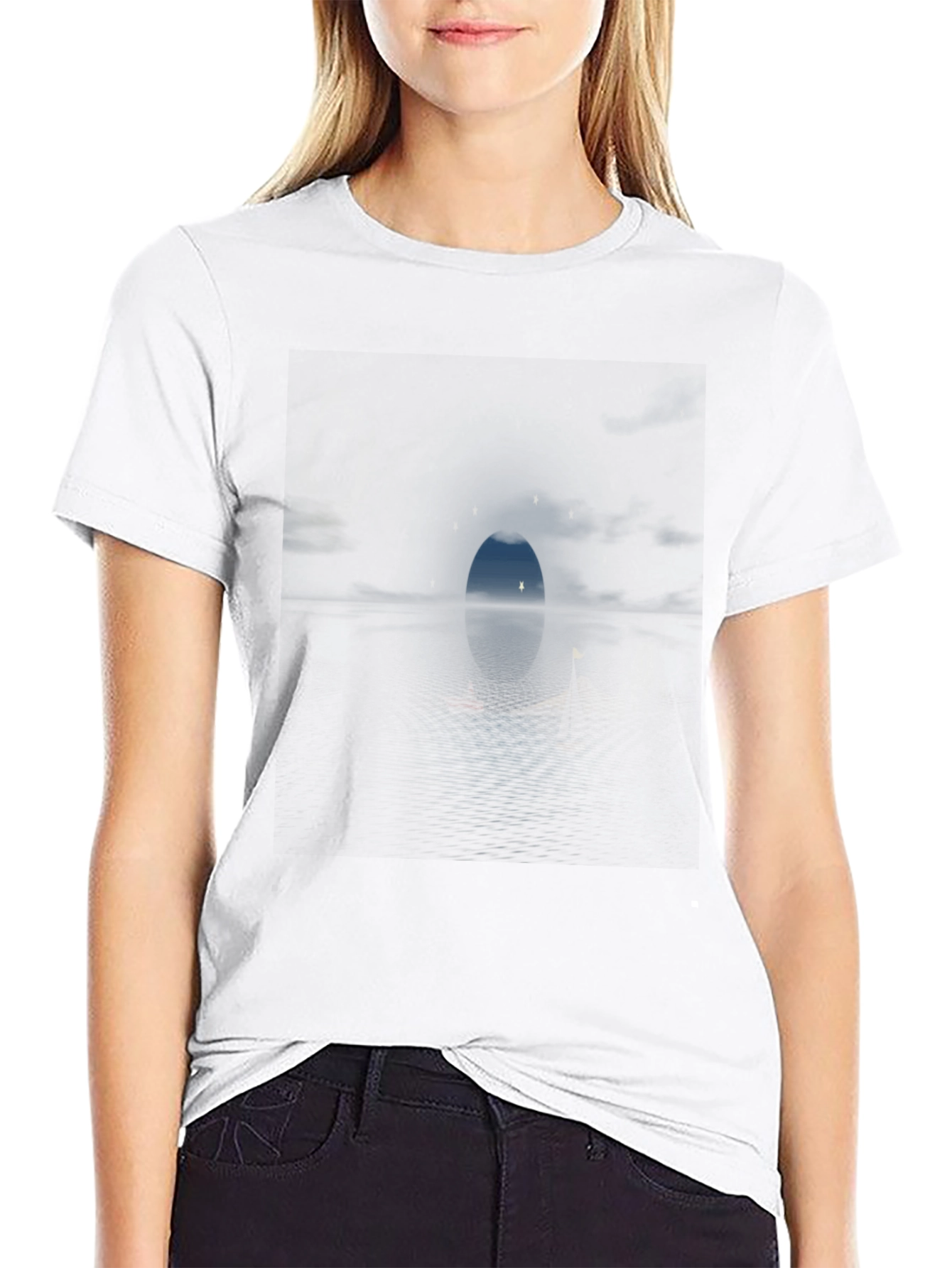 Mystic Night T-Shirt: Celestial Design Soft Fabric