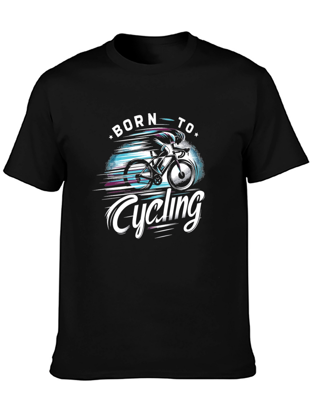 Born to Cycling Black Graphic Tee