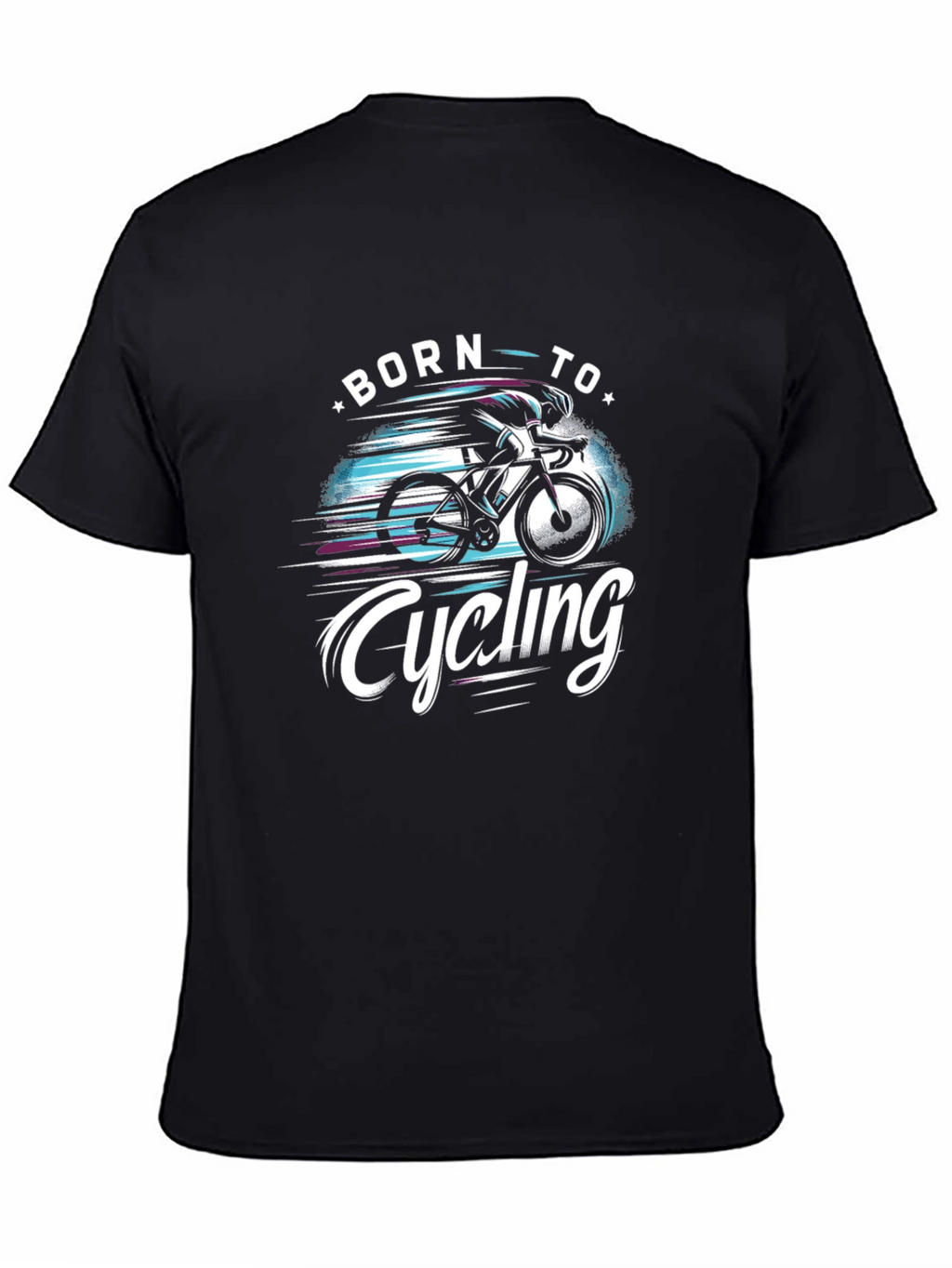 Born to Cycling Black Graphic Tee