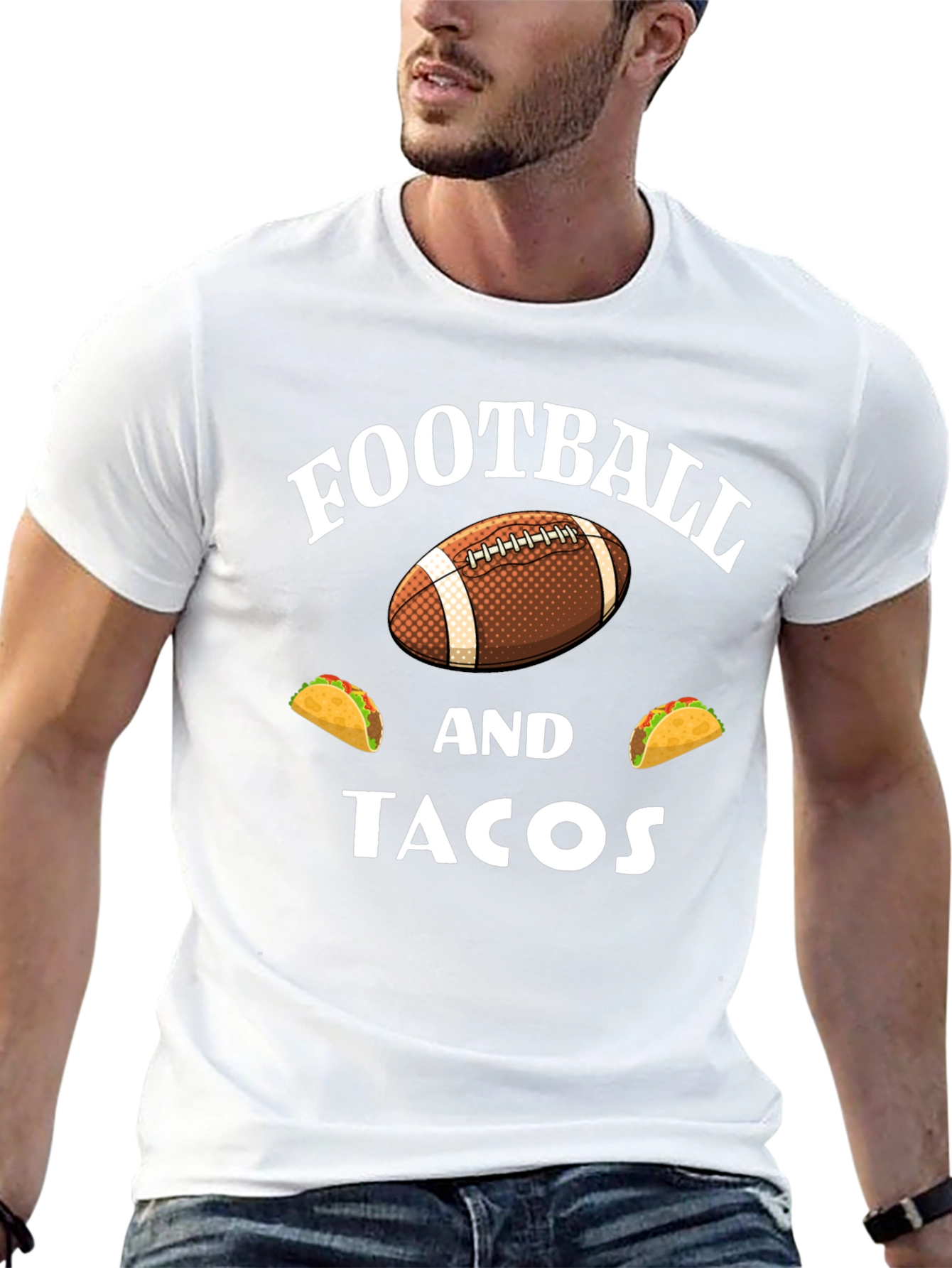 Football and Tacos Graphic T-Shirt