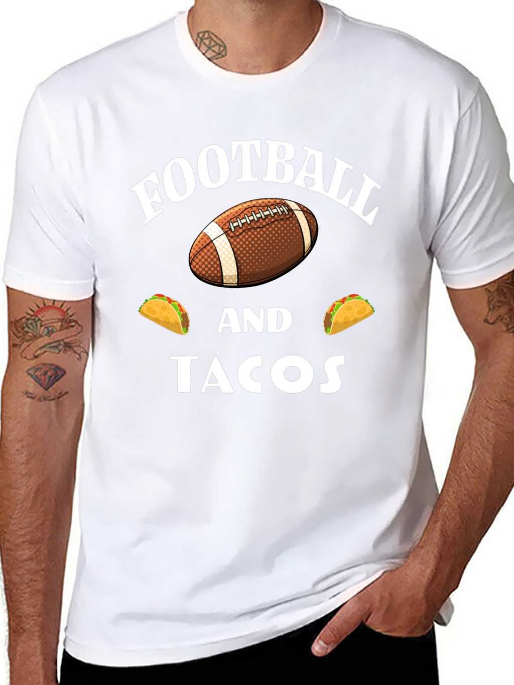 Football and Tacos Graphic T-Shirt