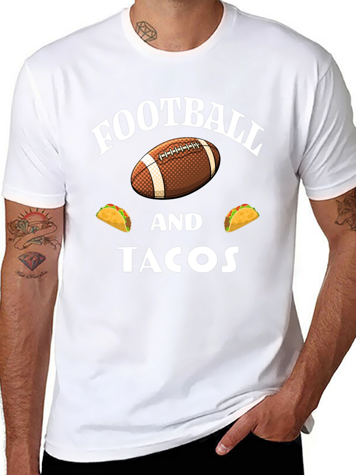 Football and Tacos Graphic T-Shirt