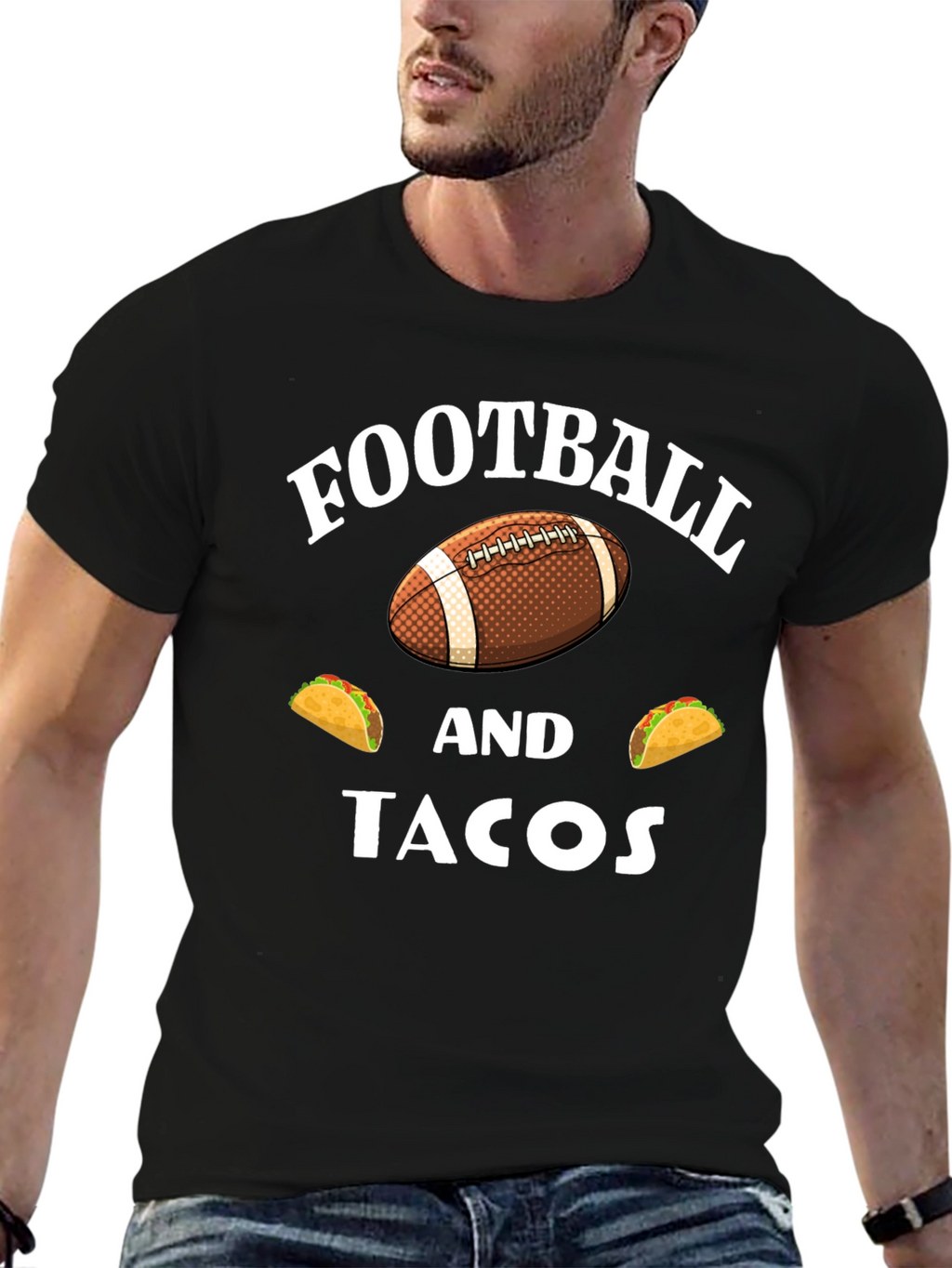 Football and Tacos Graphic T-Shirt