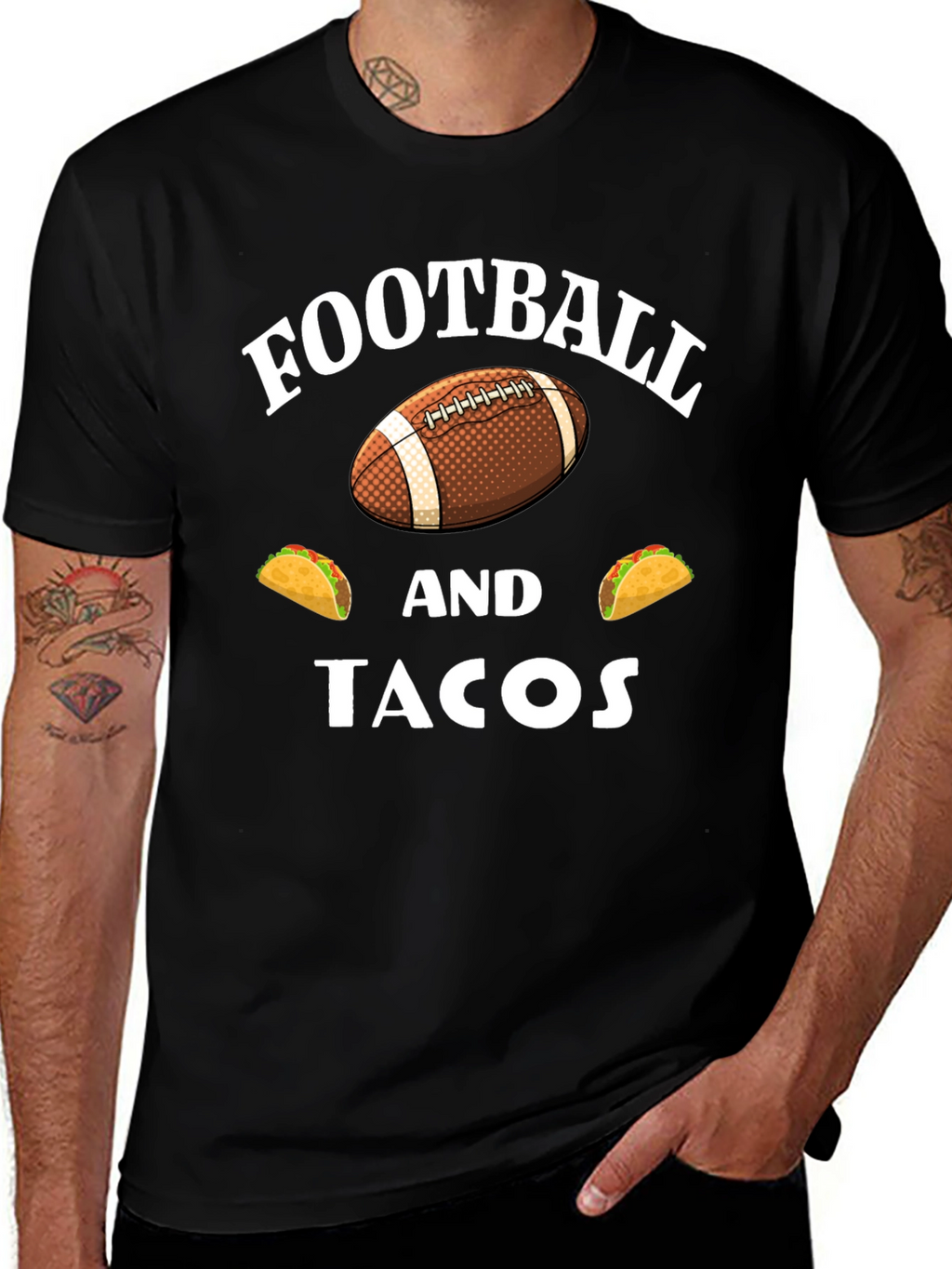 Football and Tacos Graphic T-Shirt