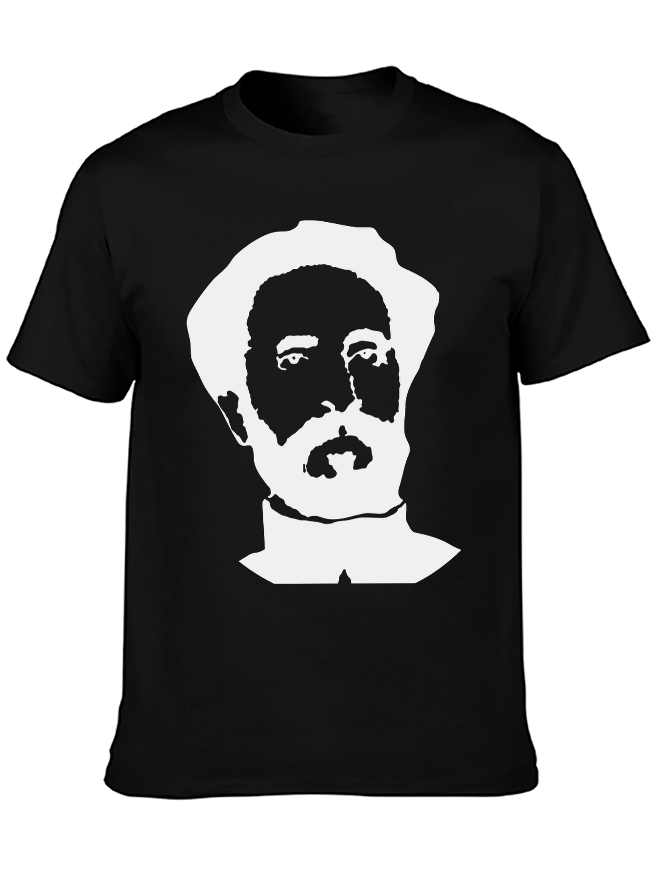 Black T-Shirt: Haile Selassie Silhouette Graphic
