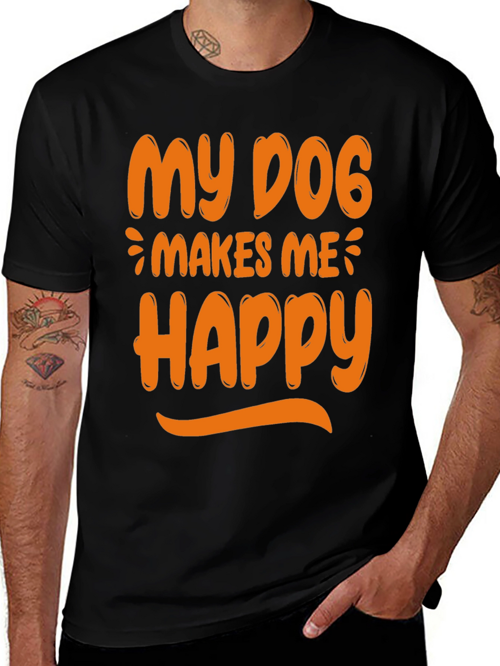 My Dog Makes Me Happy Graphic Tee