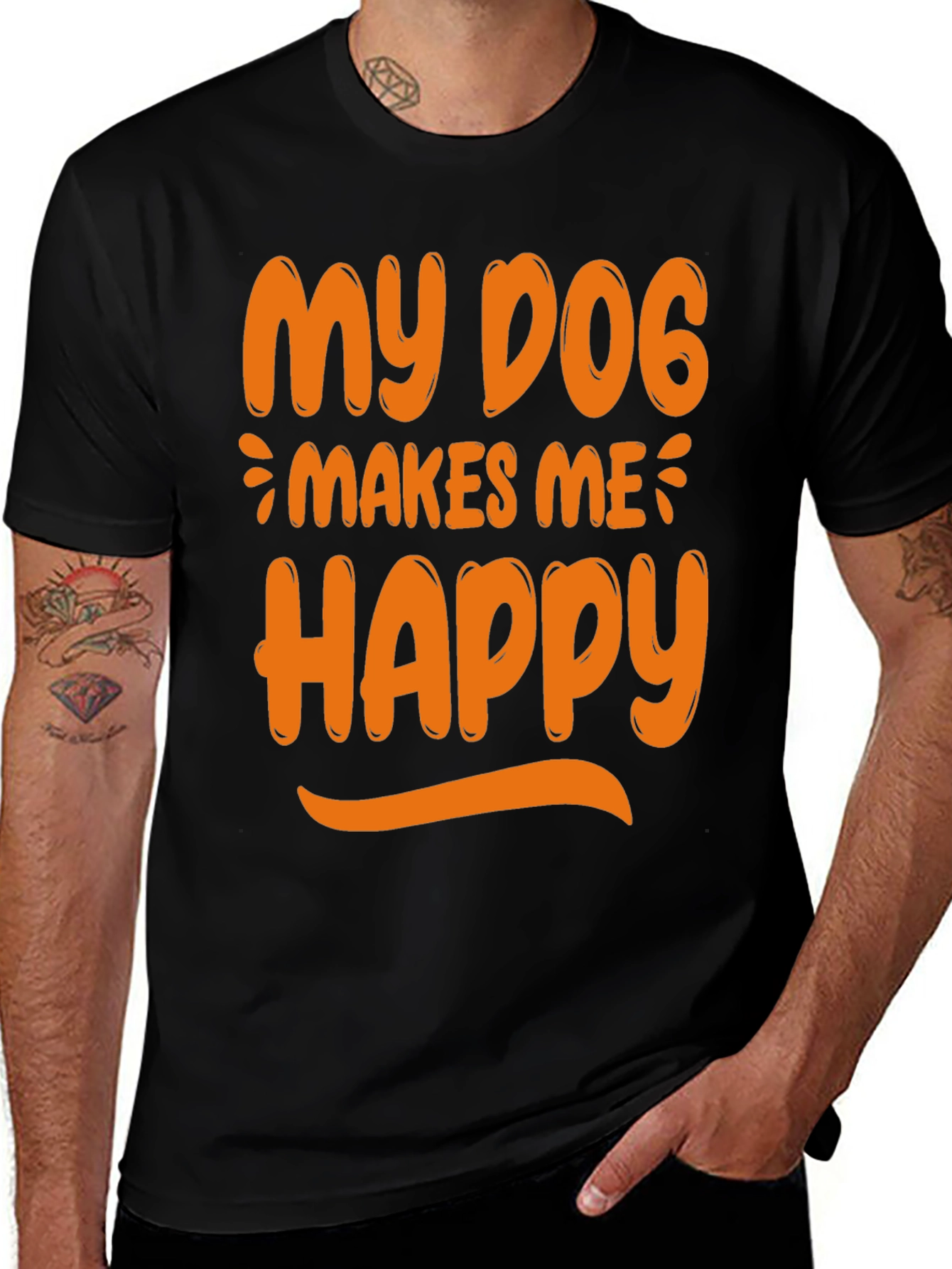 My Dog Makes Me Happy Graphic Tee