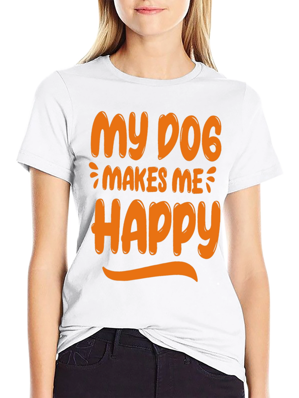My Dog Makes Me Happy Graphic Tee