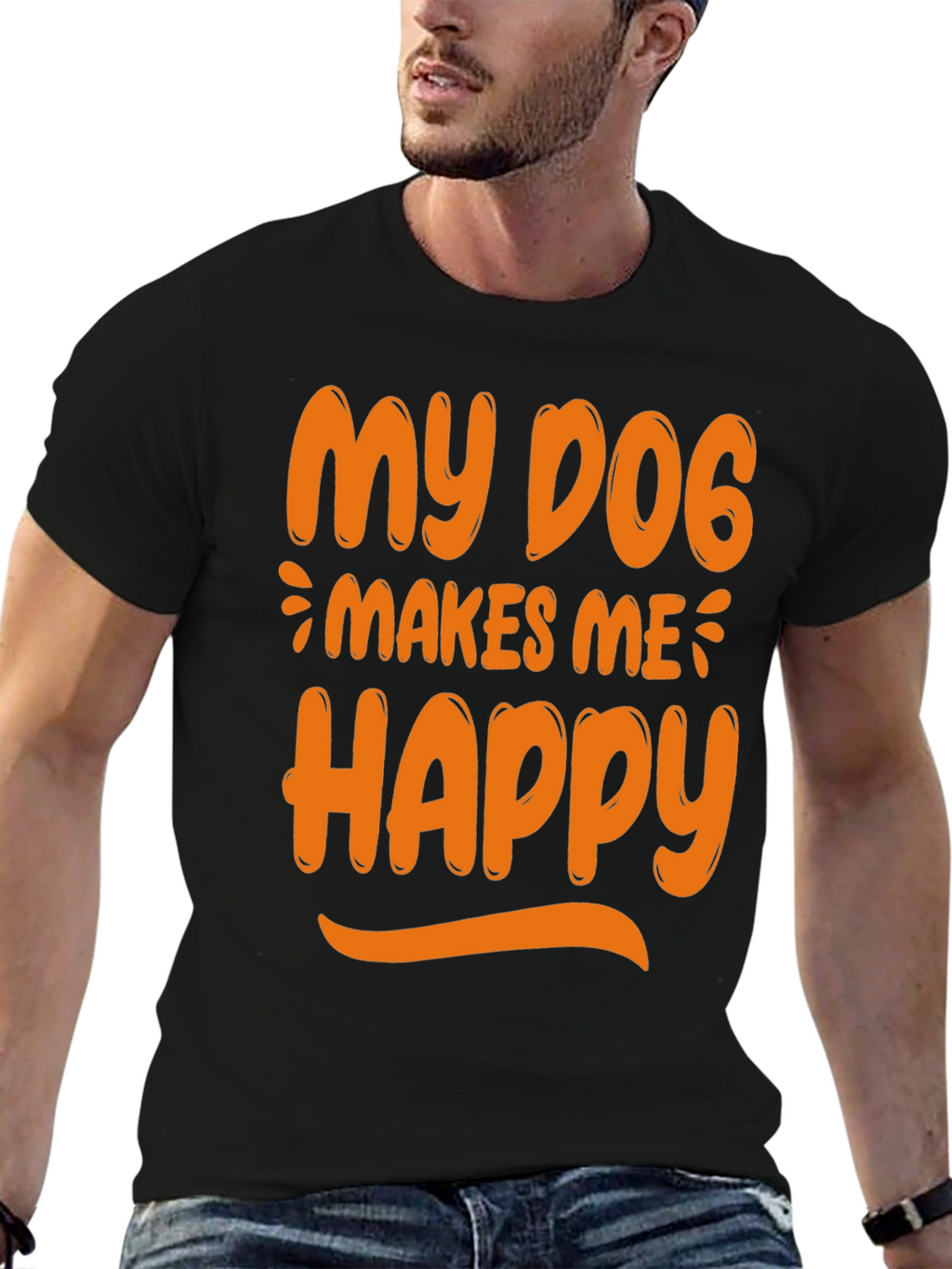 My Dog Makes Me Happy Graphic Tee