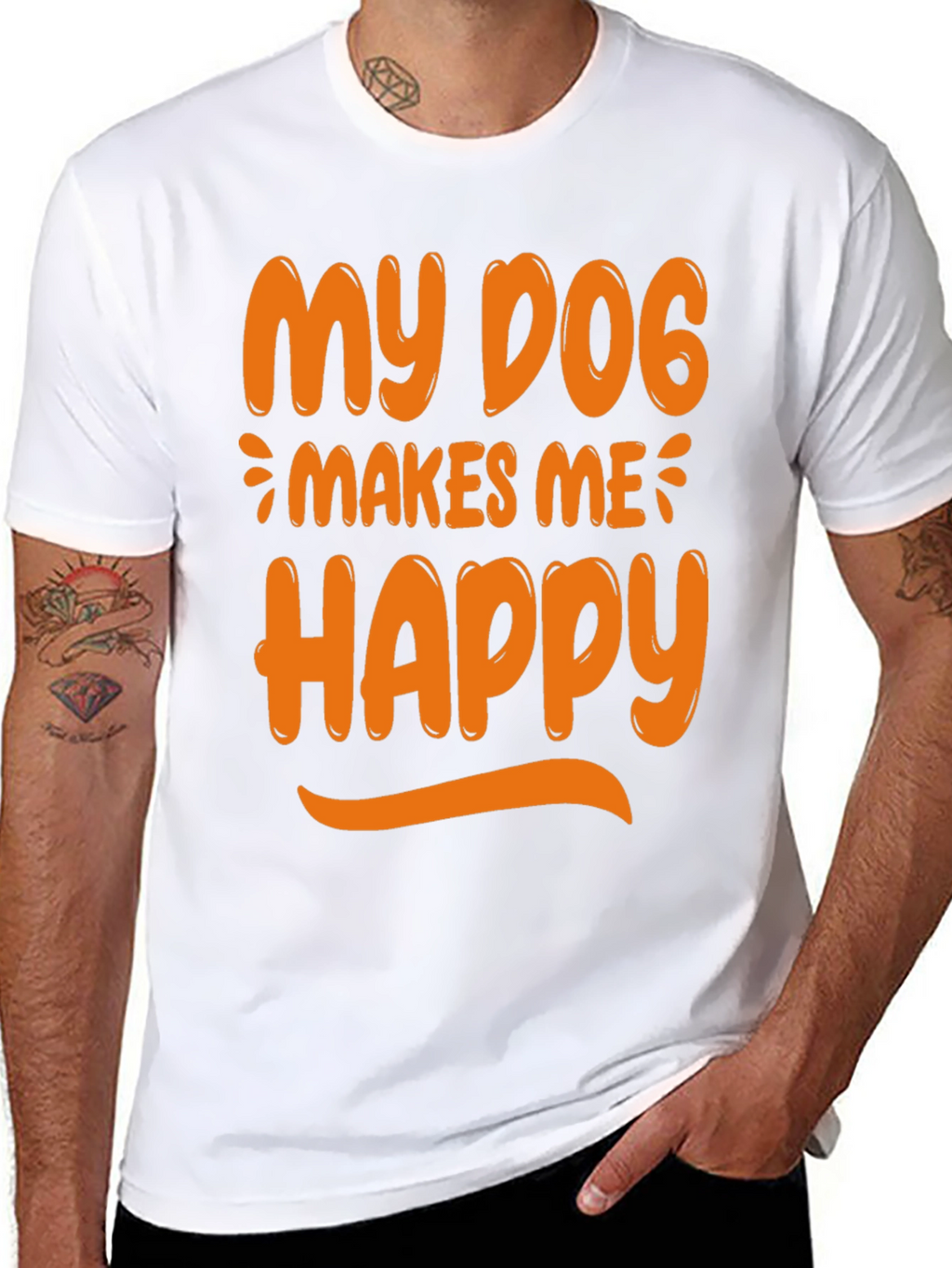 My Dog Makes Me Happy Graphic Tee