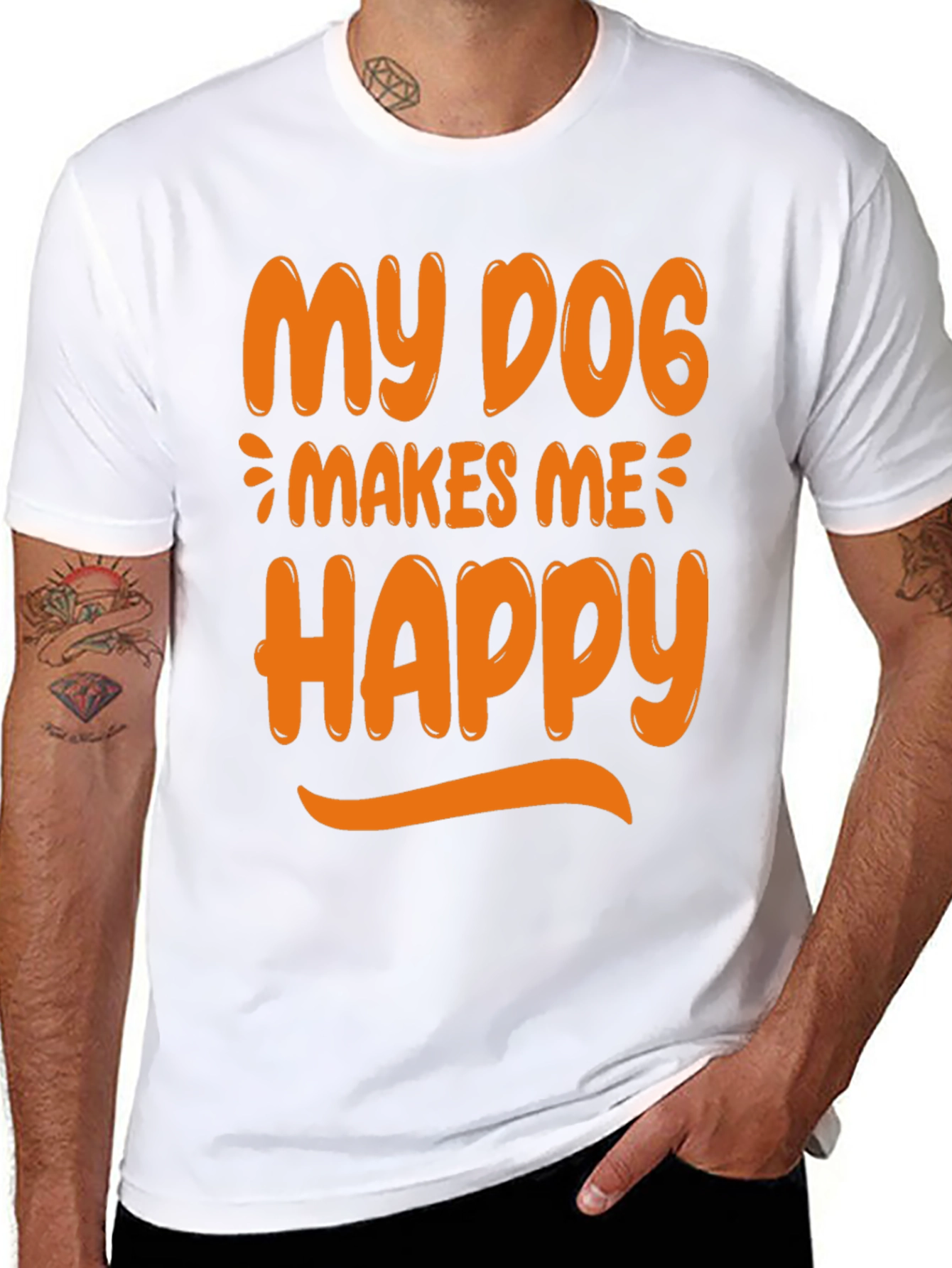 My Dog Makes Me Happy Graphic Tee