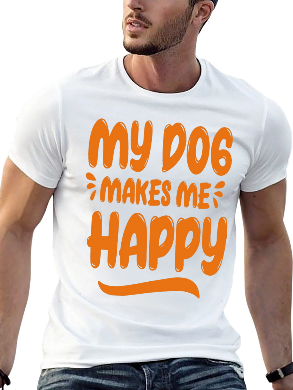 My Dog Makes Me Happy Graphic Tee
