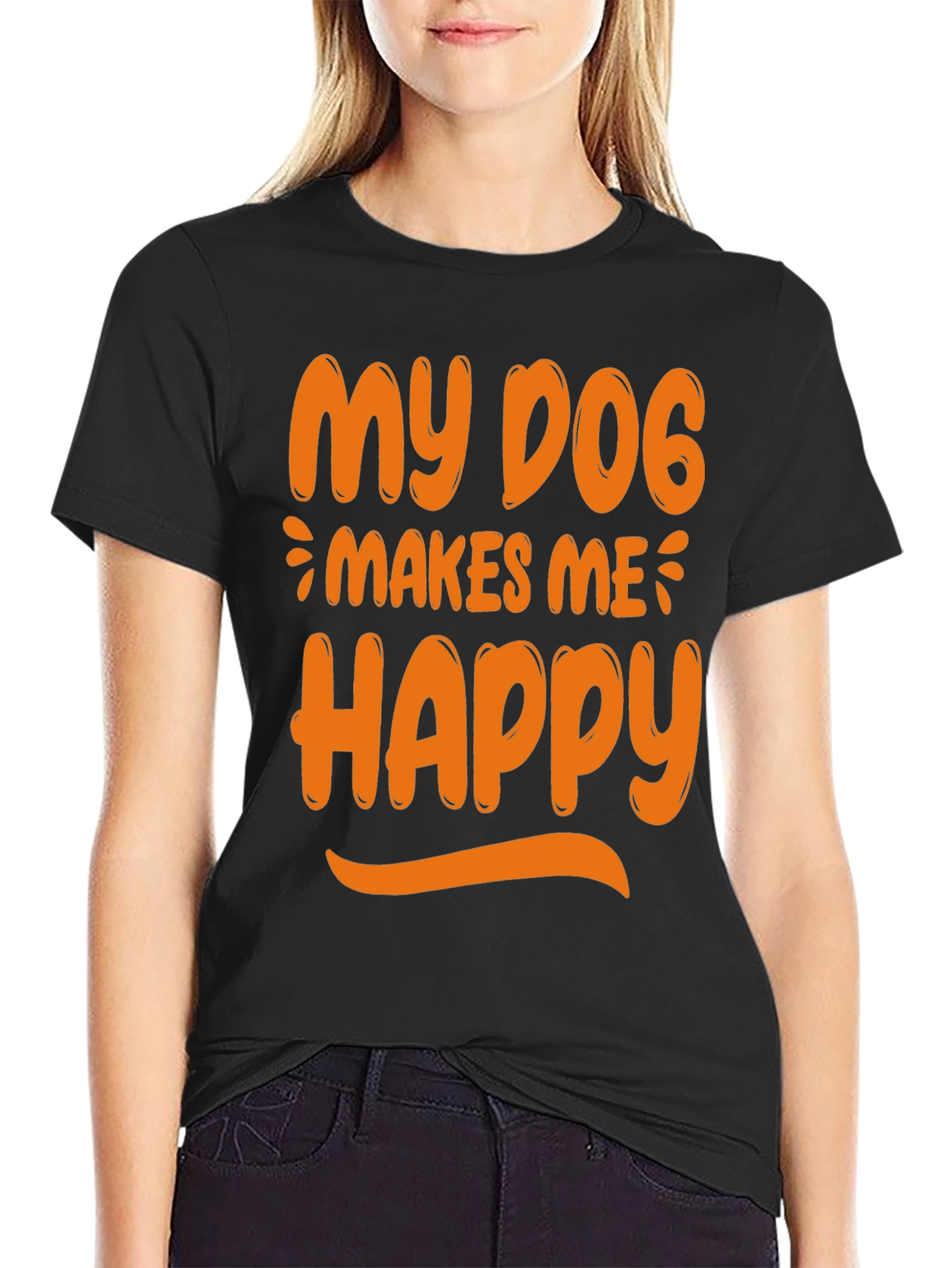 My Dog Makes Me Happy Graphic Tee