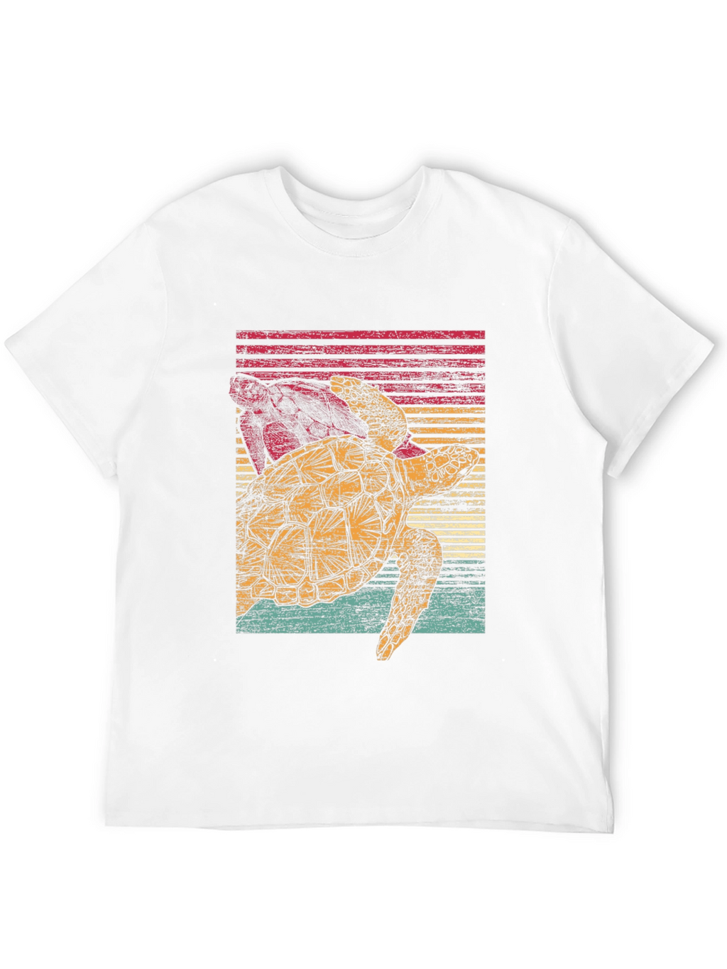 Retro Turtle Graphic Tee - Black Cotton Comfort