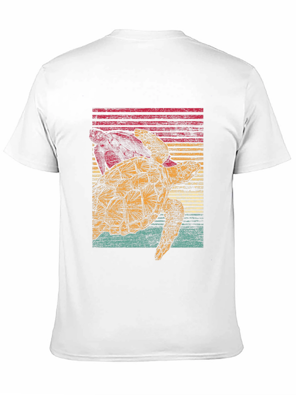 Retro Turtle Graphic Tee - Black Cotton Comfort
