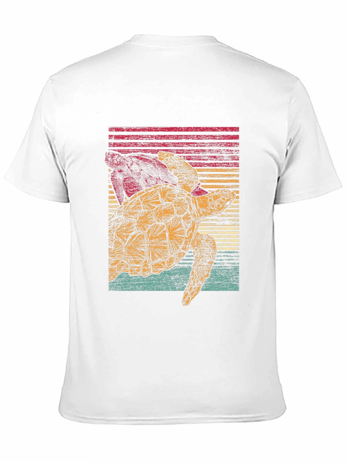 Retro Turtle Graphic Tee - Black Cotton Comfort