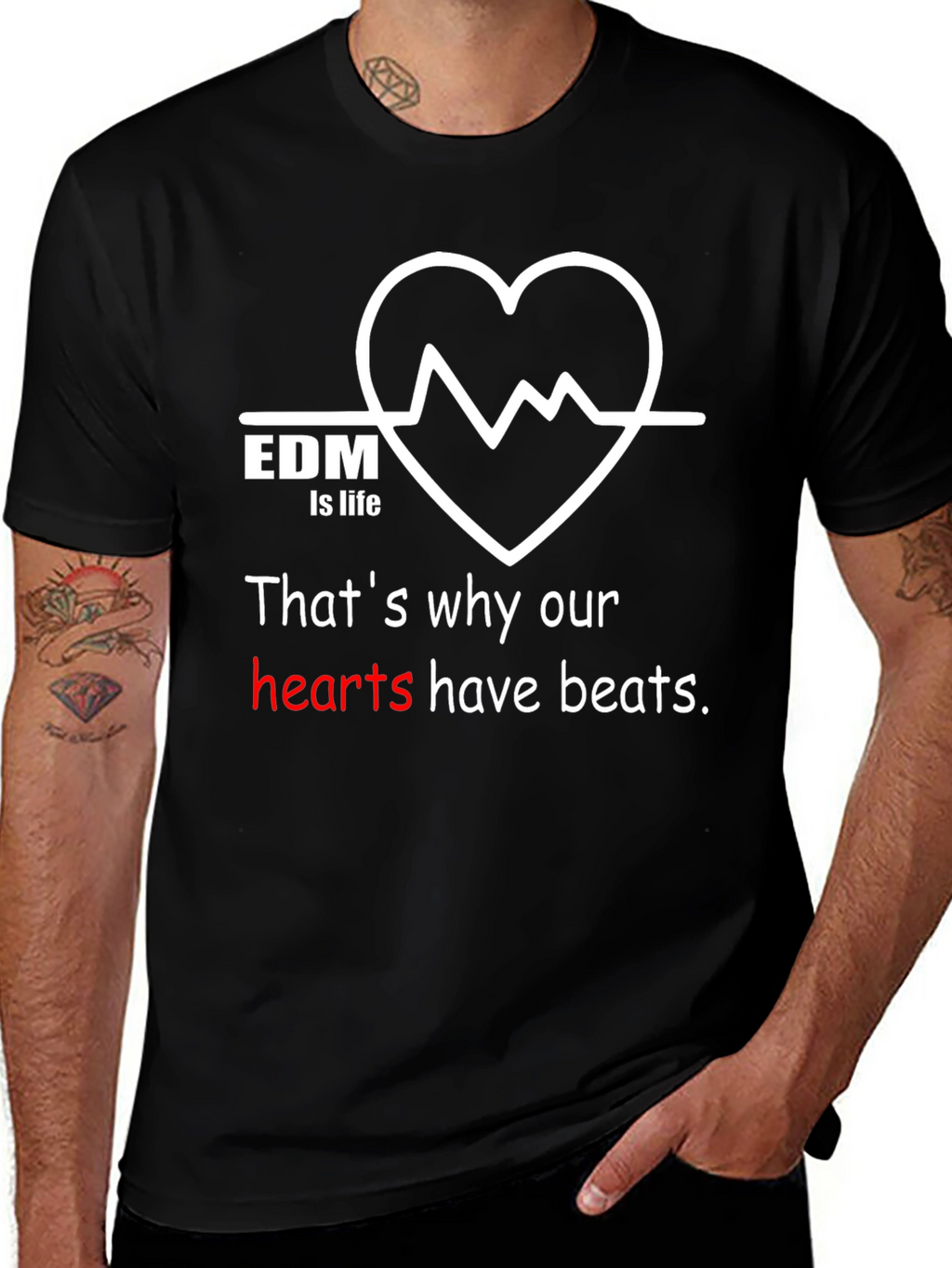 EDM is Life Graphic T-Shirt - Music Lover Tee