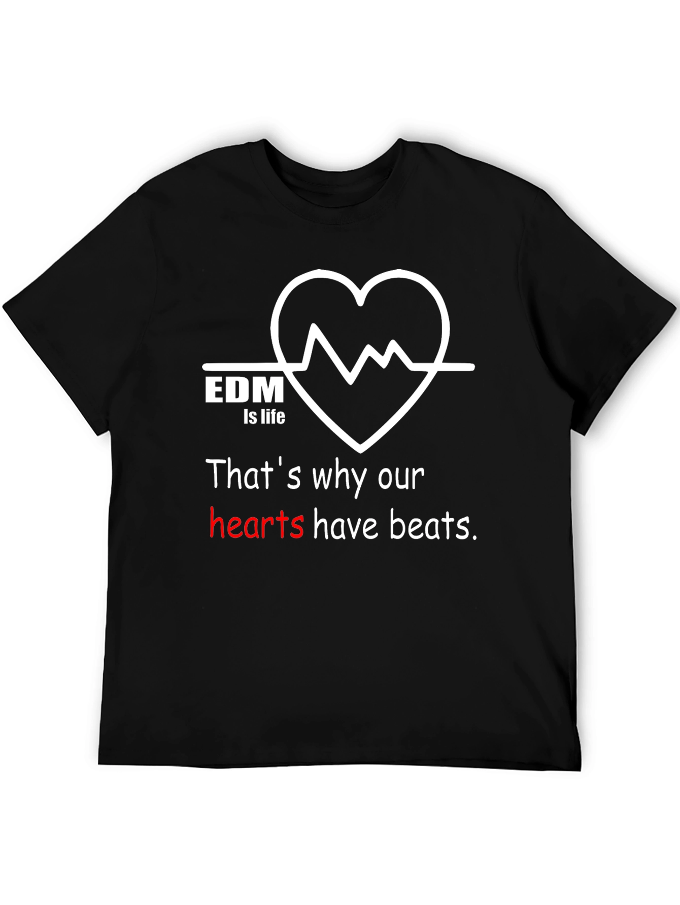 EDM is Life Graphic T-Shirt - Music Lover Tee
