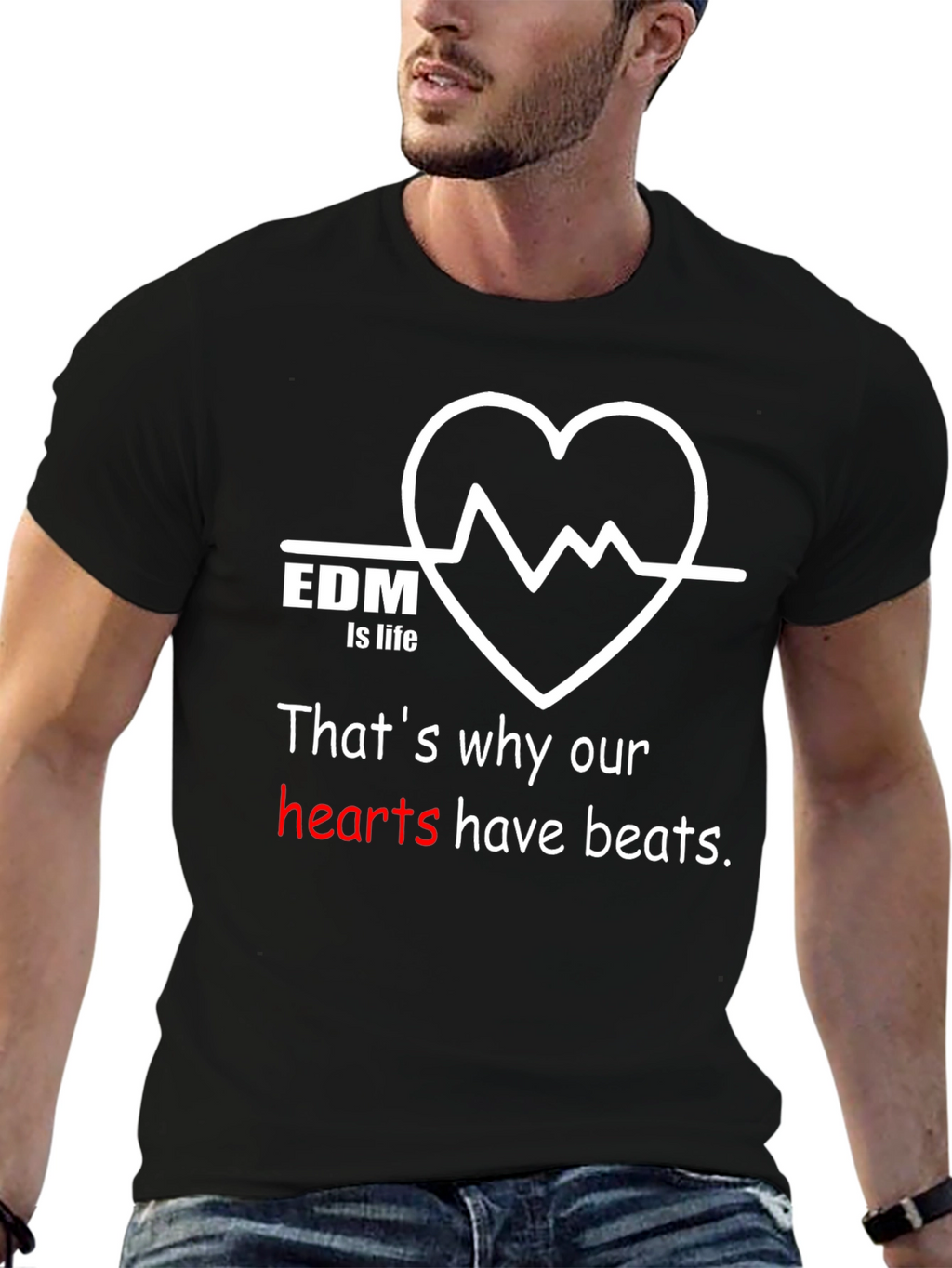 EDM is Life Graphic T-Shirt - Music Lover Tee