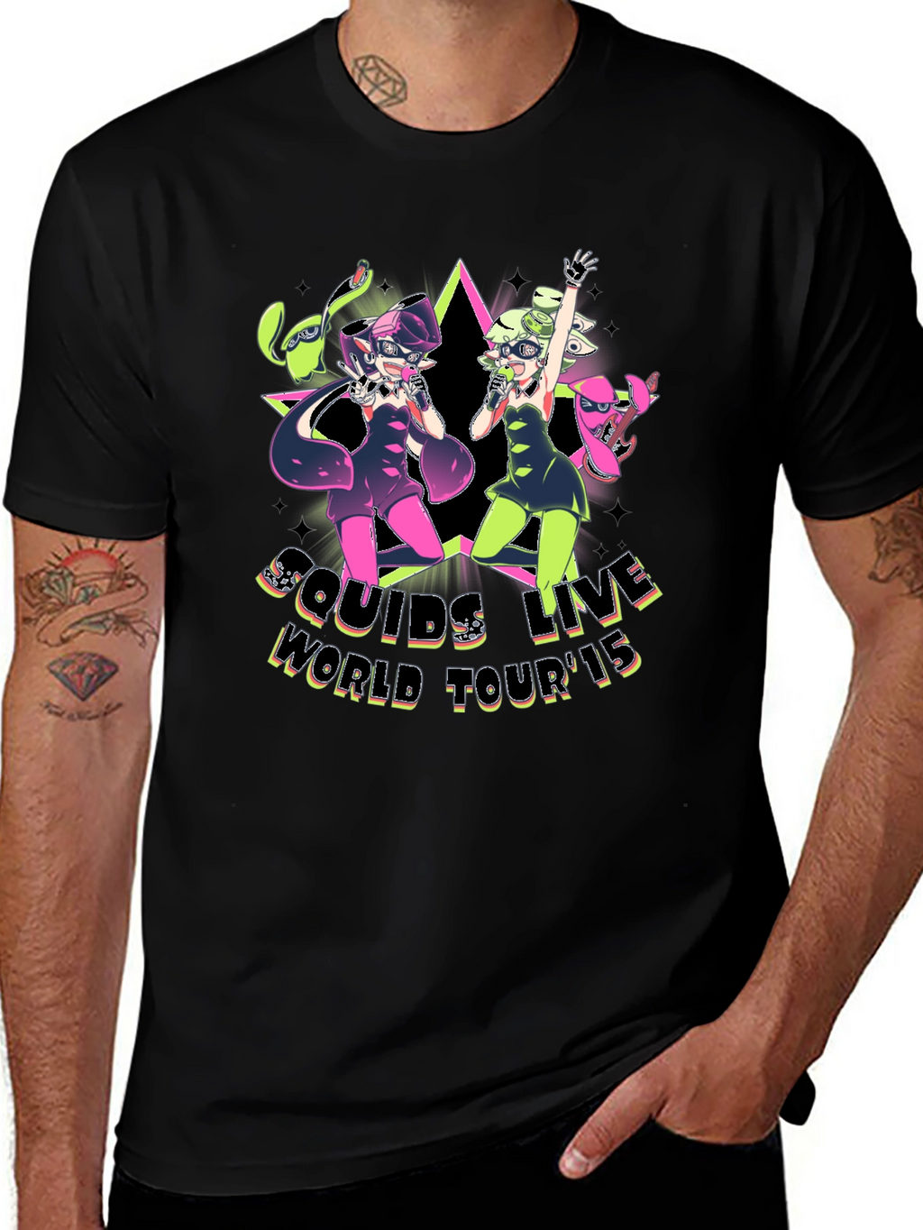Squids Live World Tour 15 Black T-Shirt