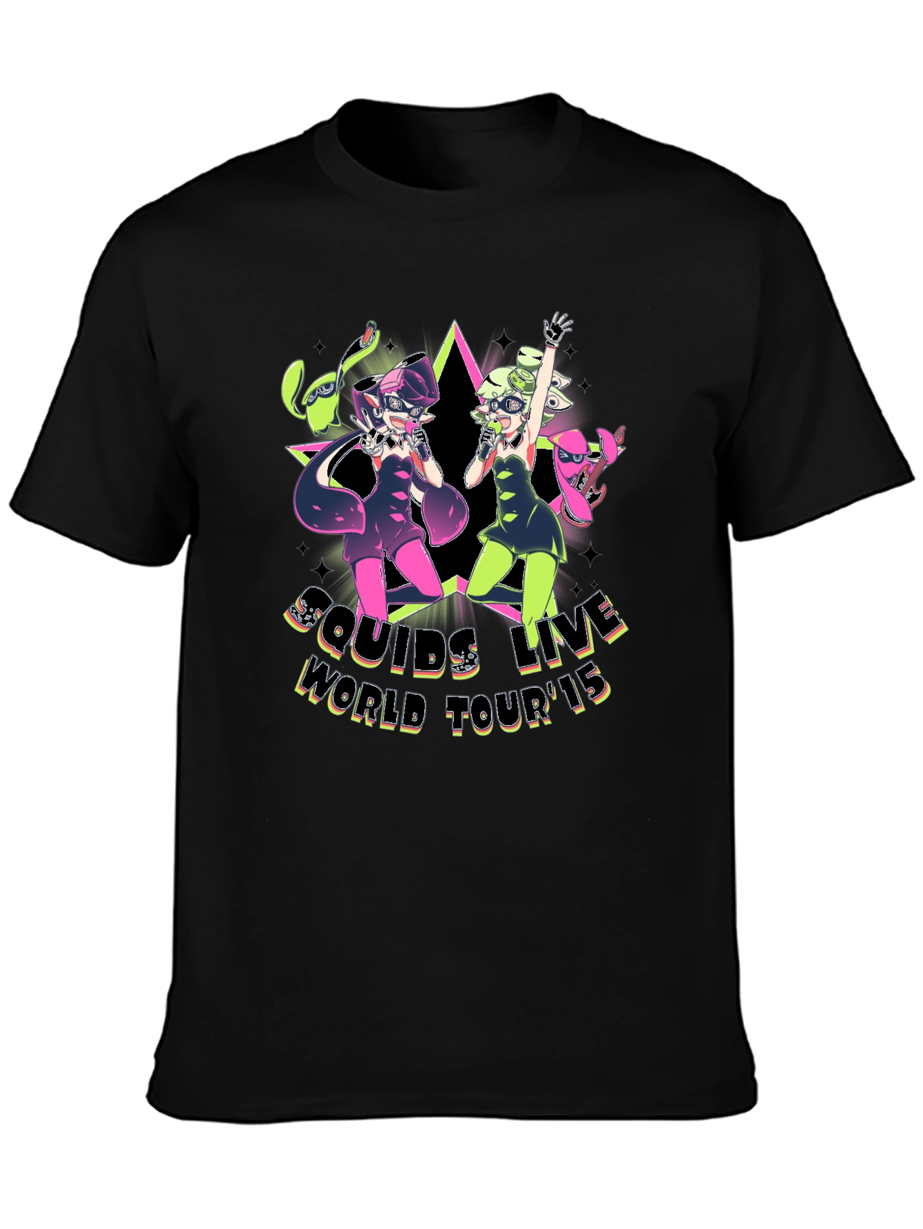 Squids Live World Tour 15 Black T-Shirt