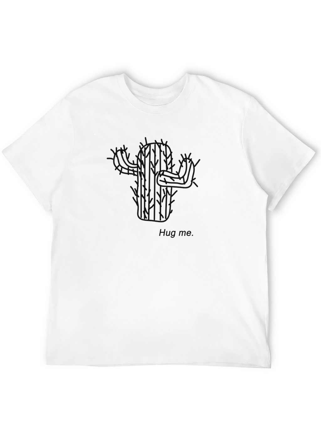 Mens Black Graphic Tee - Cactus Skull Design