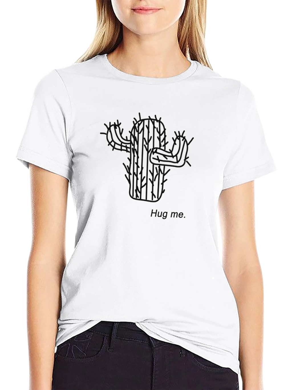 Mens Black Graphic Tee - Cactus Skull Design