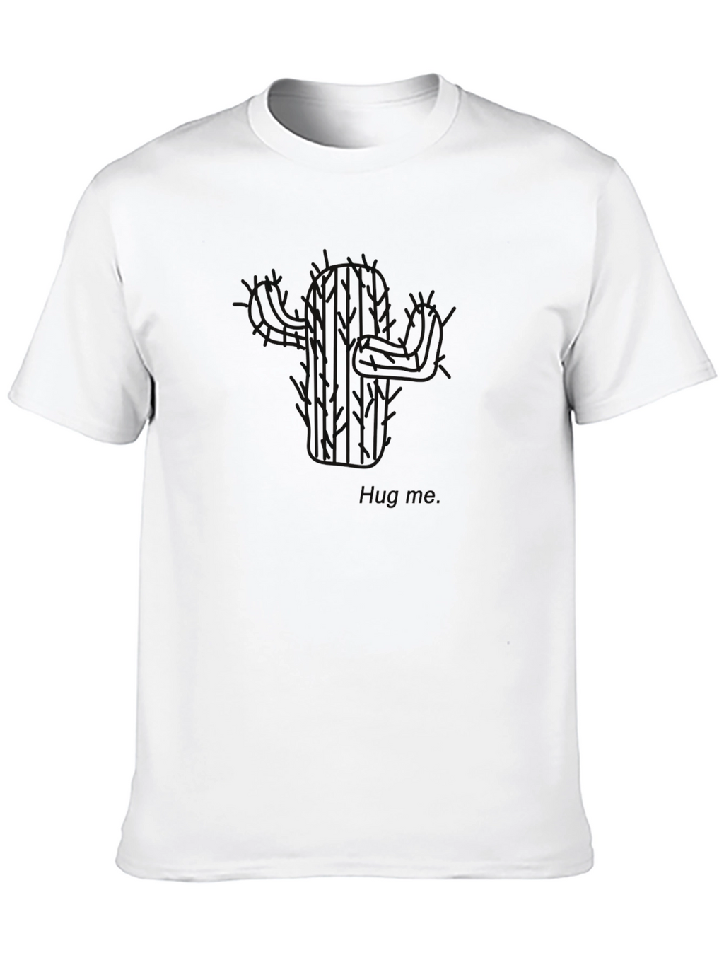 Mens Black Graphic Tee - Cactus Skull Design