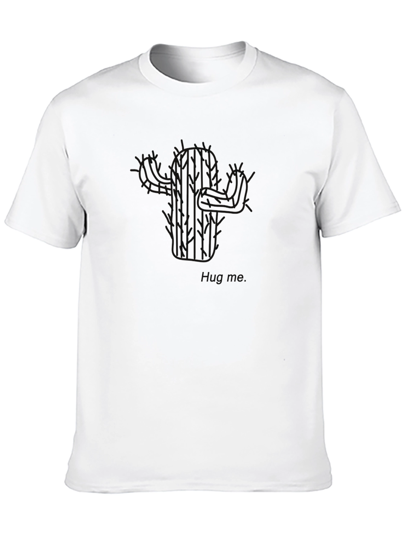 Mens Black Graphic Tee - Cactus Skull Design
