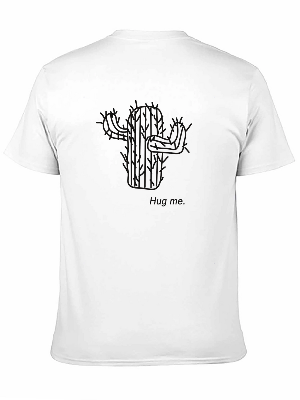 Mens Black Graphic Tee - Cactus Skull Design